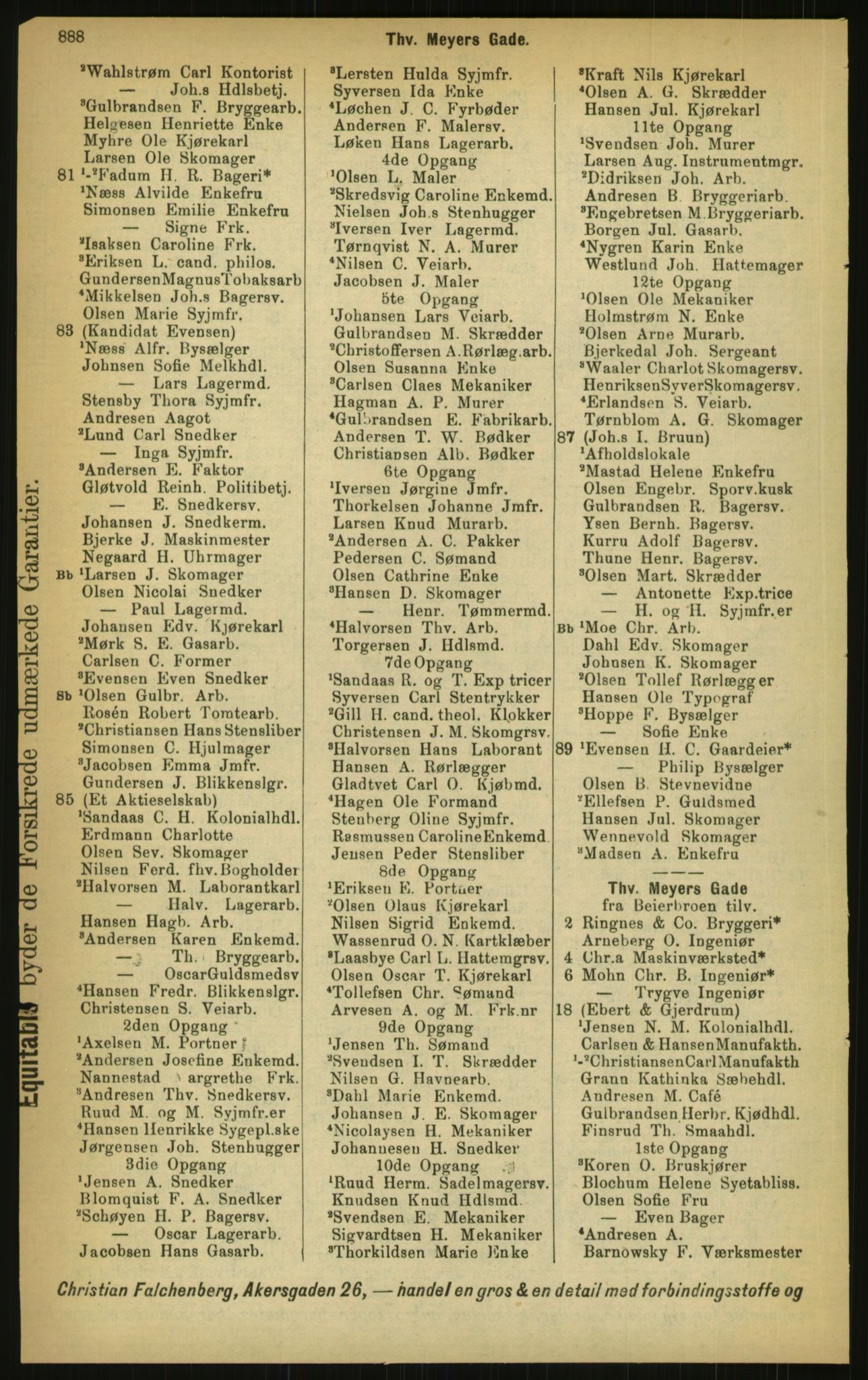 Kristiania/Oslo adressebok, PUBL/-, 1897, p. 888