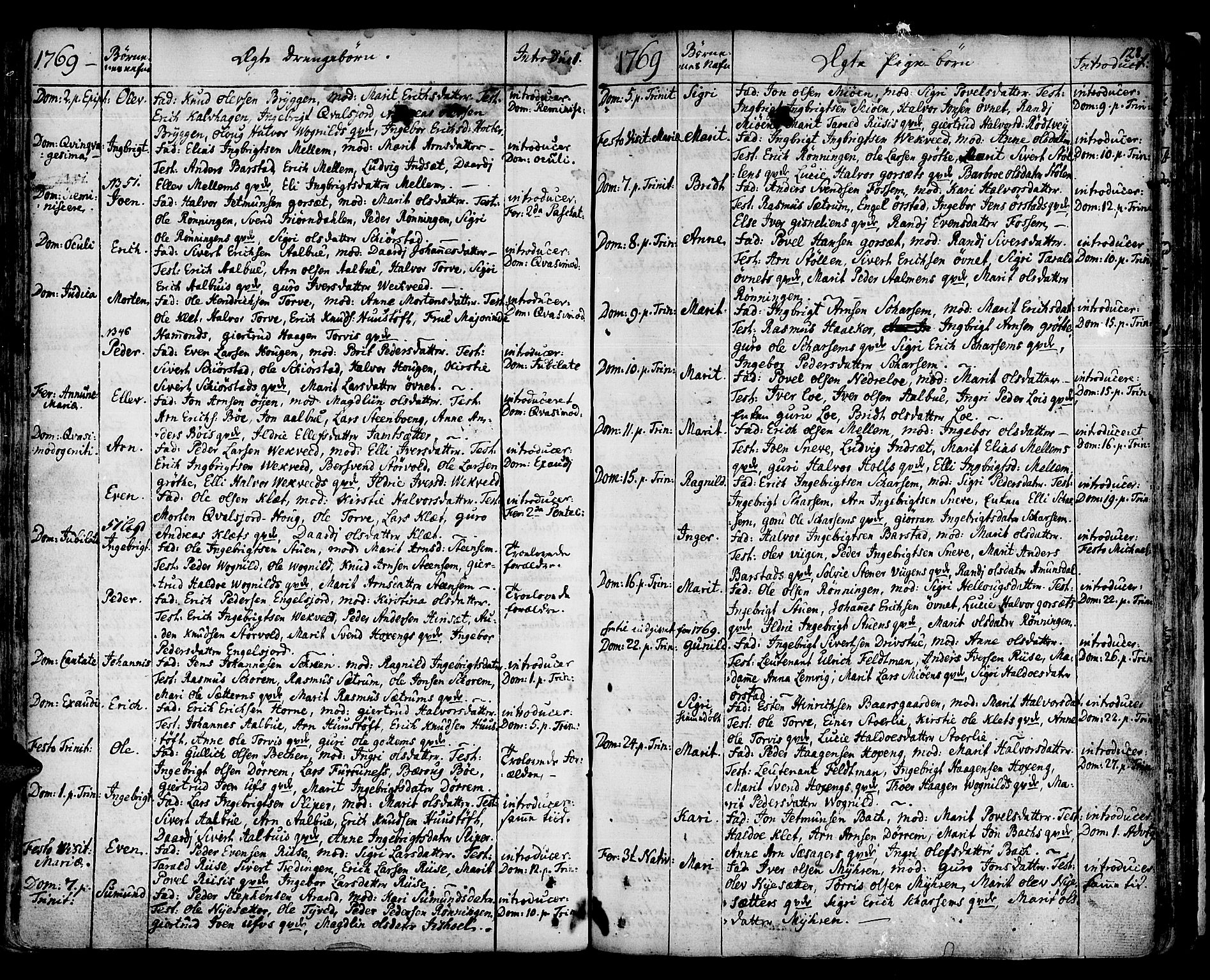 Ministerialprotokoller, klokkerbøker og fødselsregistre - Sør-Trøndelag, SAT/A-1456/678/L0891: Parish register (official) no. 678A01, 1739-1780, p. 128