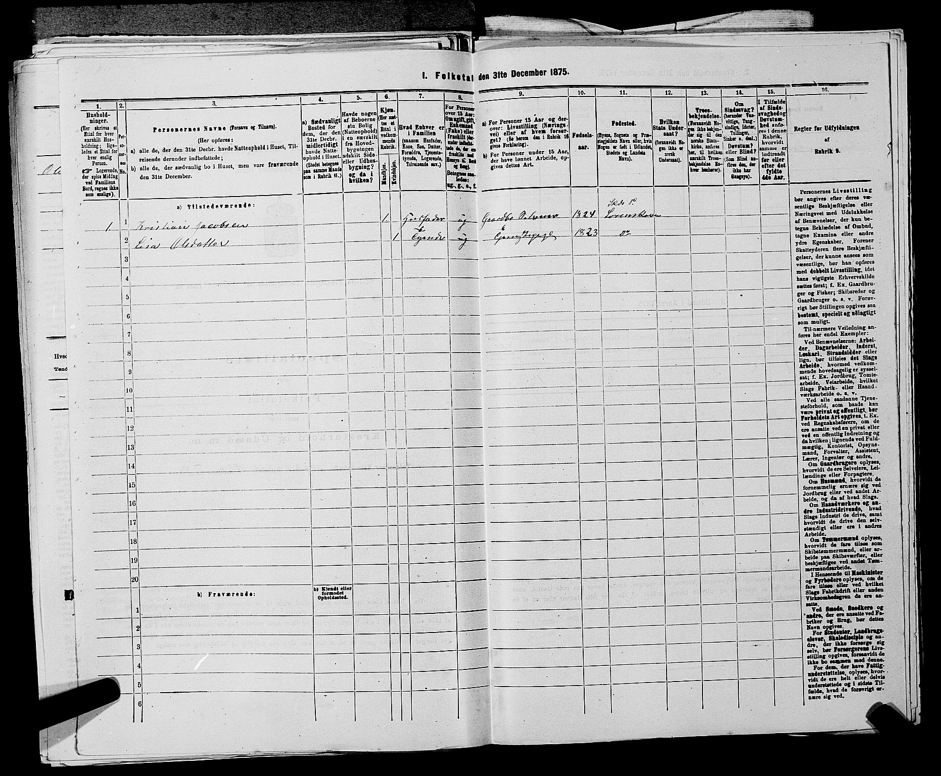 RA, 1875 census for 0231P Skedsmo, 1875, p. 1426