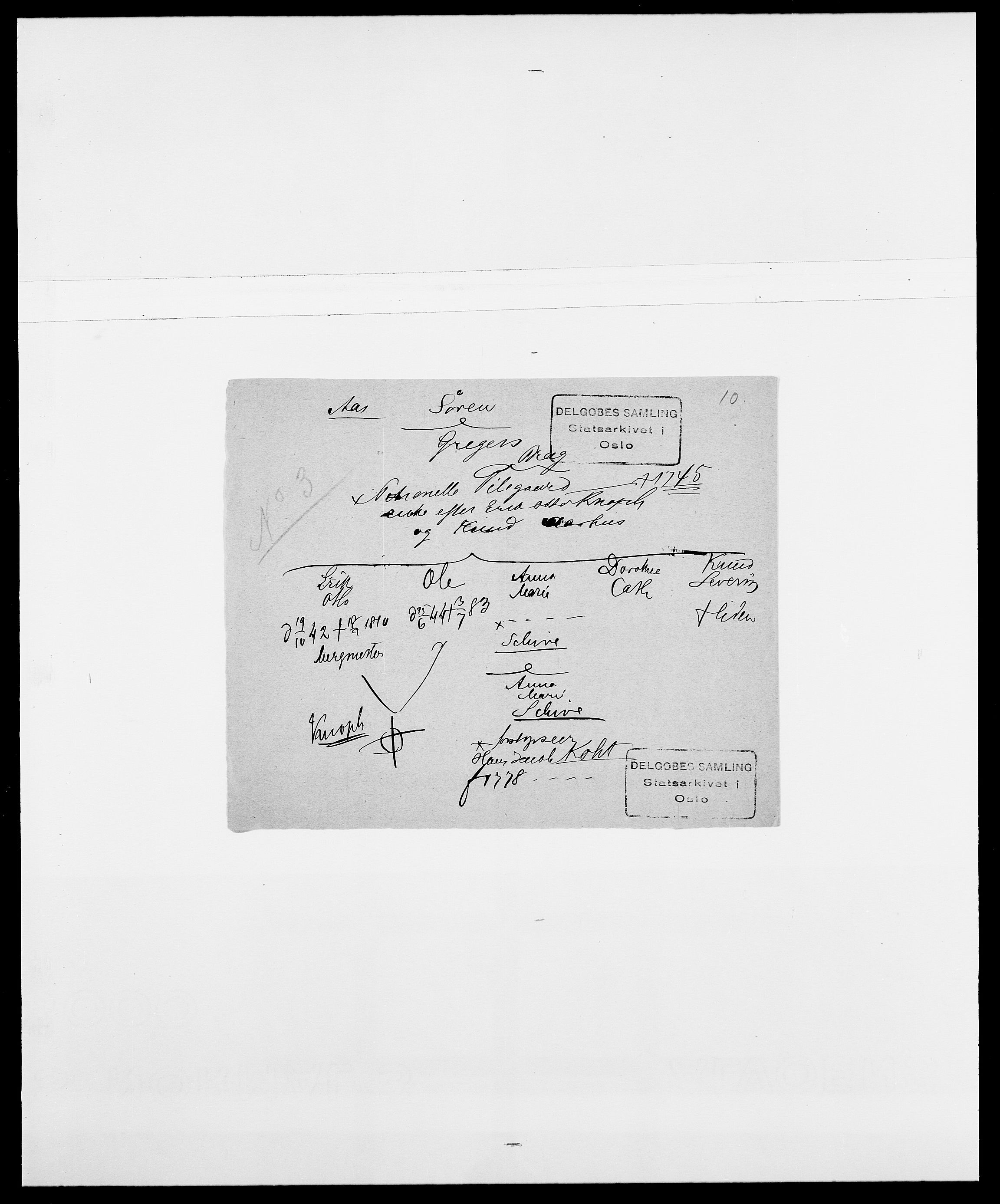 Delgobe, Charles Antoine - samling, AV/SAO-PAO-0038/D/Da/L0001: Aabye - Angerman, p. 129