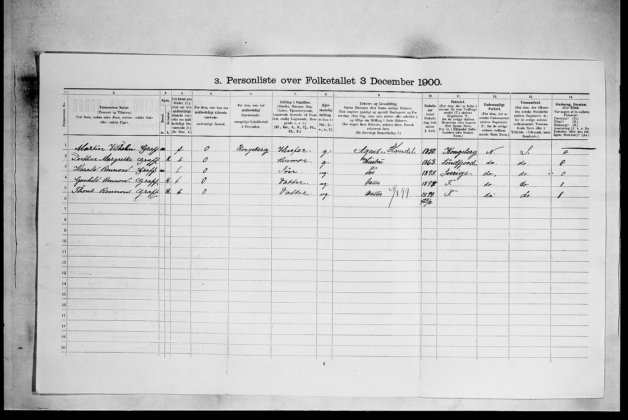 SAO, 1900 census for Kristiania, 1900, p. 32
