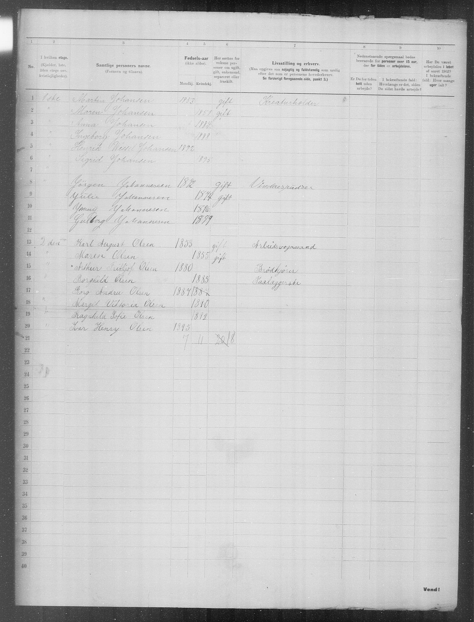 OBA, Municipal Census 1902 for Kristiania, 1902, p. 23034