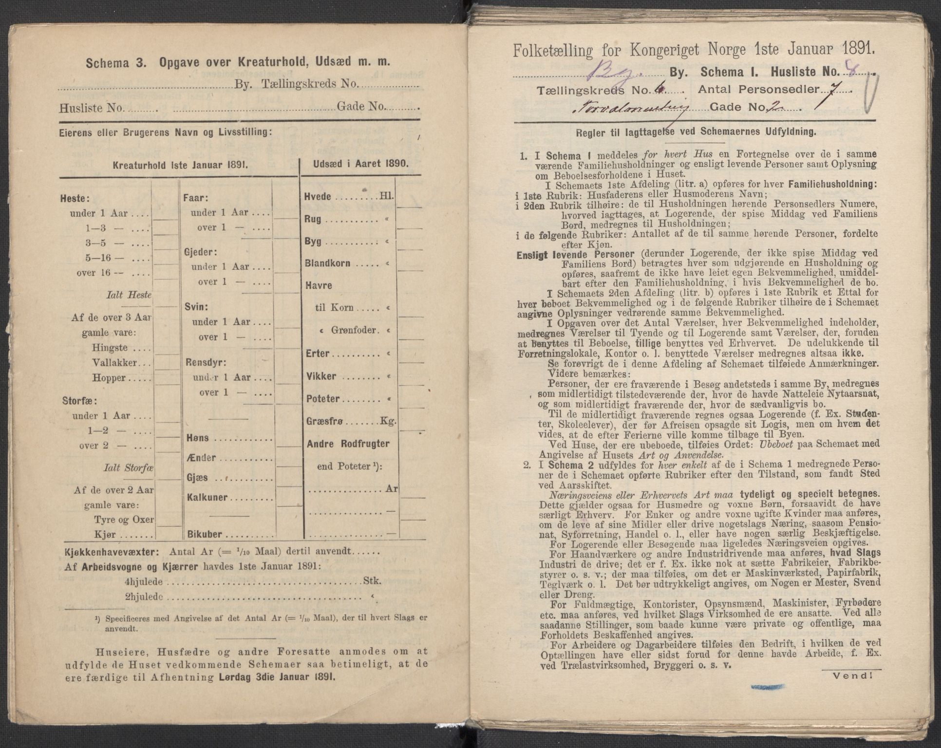 RA, 1891 Census for 1301 Bergen, 1891, p. 1015