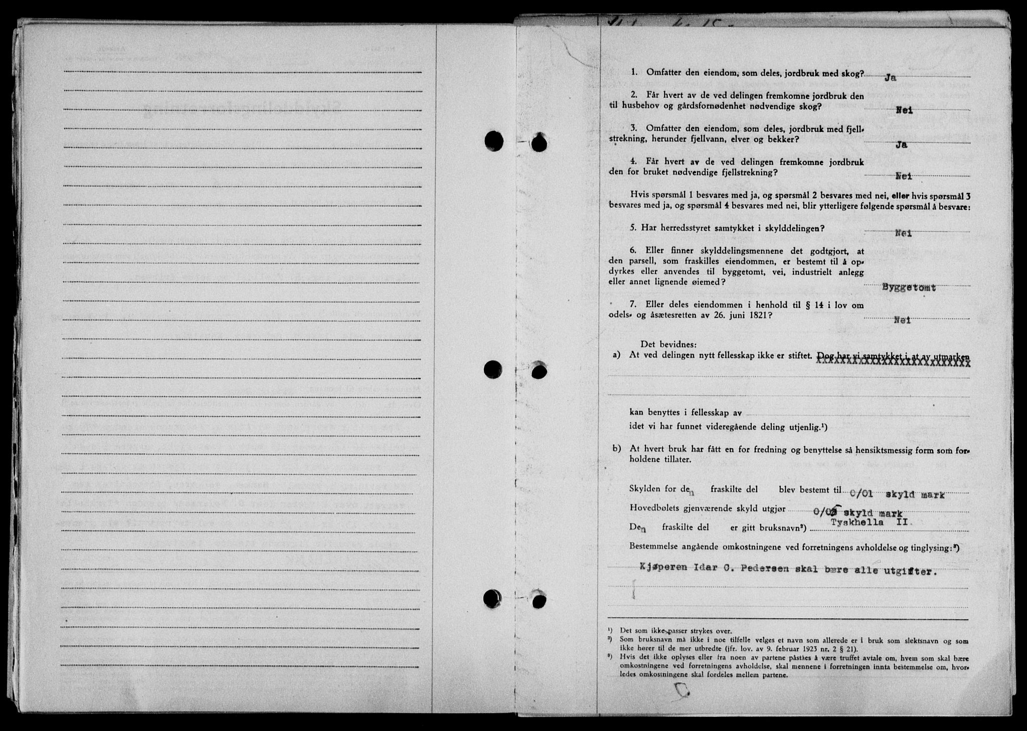 Lofoten sorenskriveri, SAT/A-0017/1/2/2C/L0014a: Mortgage book no. 14a, 1946-1946, Diary no: : 1141/1946