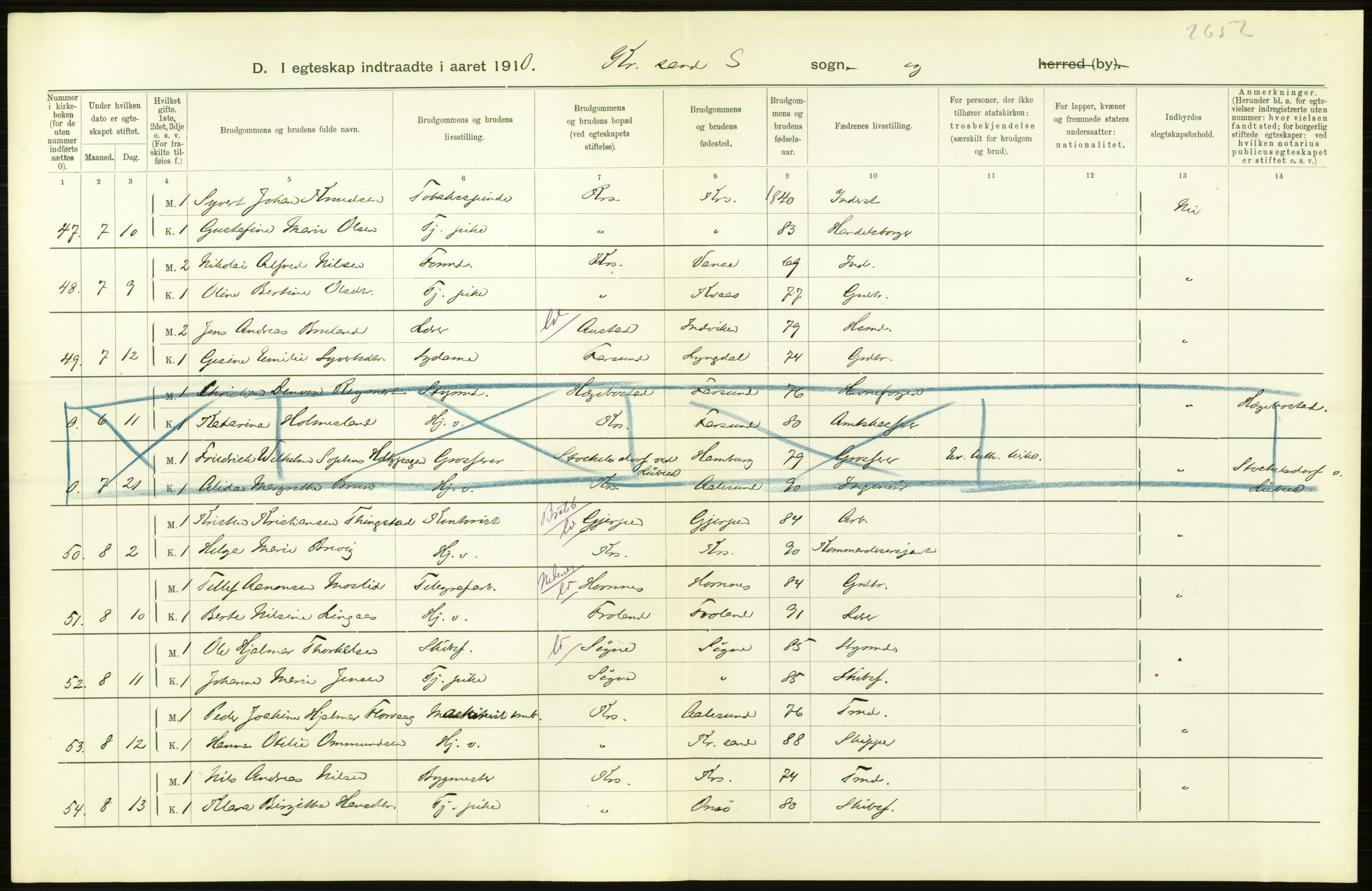 Statistisk sentralbyrå, Sosiodemografiske emner, Befolkning, AV/RA-S-2228/D/Df/Dfa/Dfah/L0021: Lister og Mandals amt: Levendefødte menn og kvinner, gifte, døde, dødfødte. Bygder og byer., 1910, p. 916