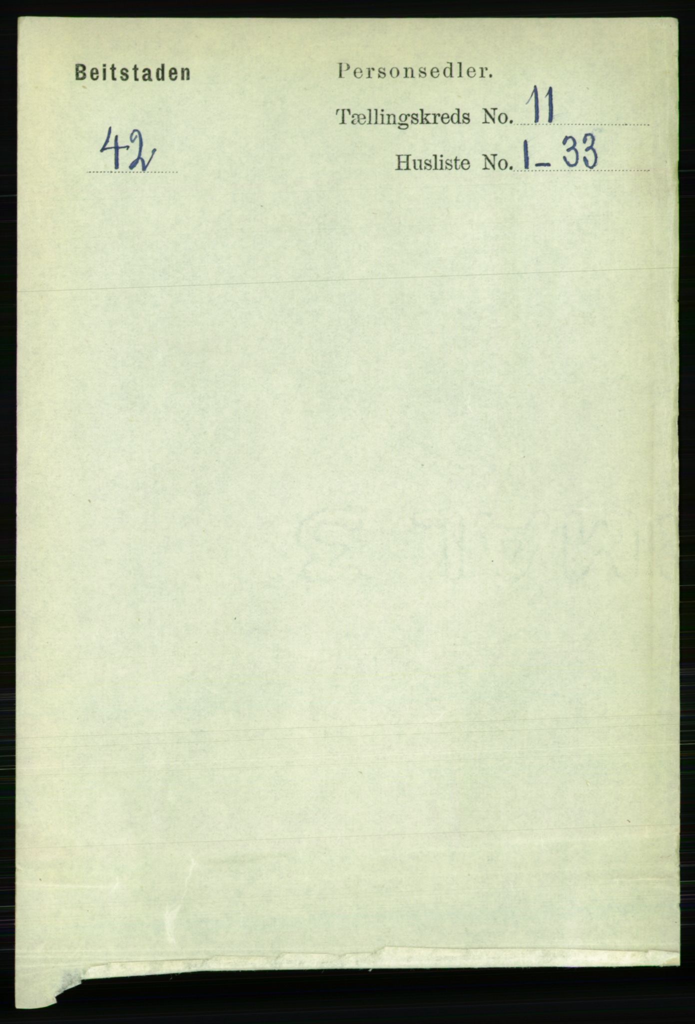 RA, 1891 census for 1727 Beitstad, 1891, p. 3043