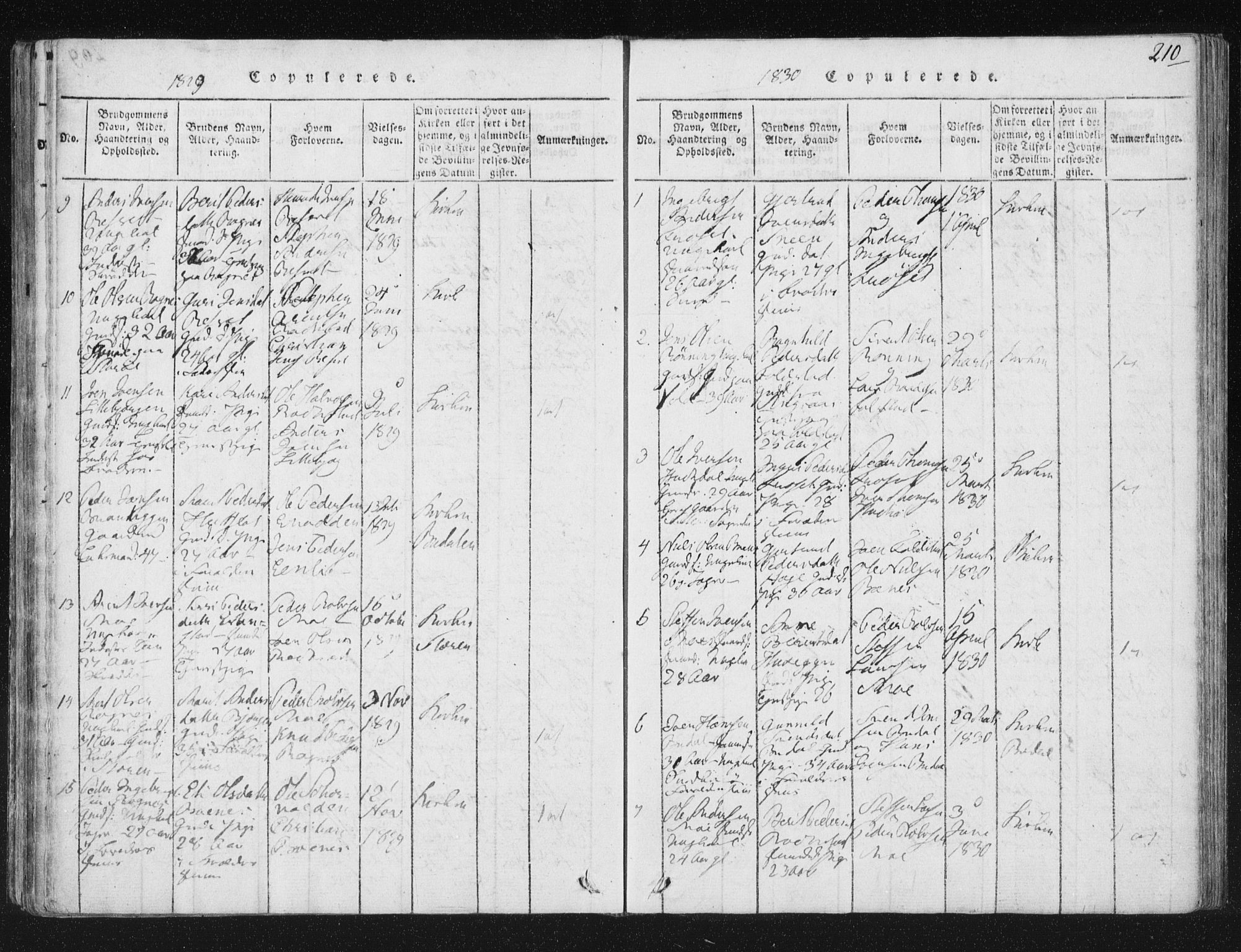 Ministerialprotokoller, klokkerbøker og fødselsregistre - Sør-Trøndelag, SAT/A-1456/687/L0996: Parish register (official) no. 687A04, 1816-1842, p. 210