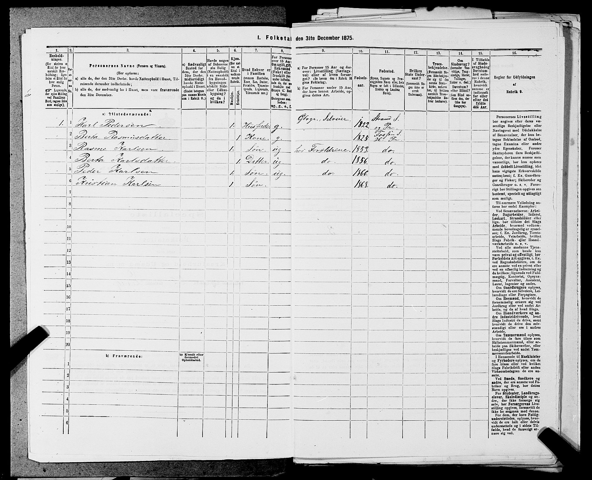 SAST, 1875 census for 1128P Høgsfjord, 1875, p. 139