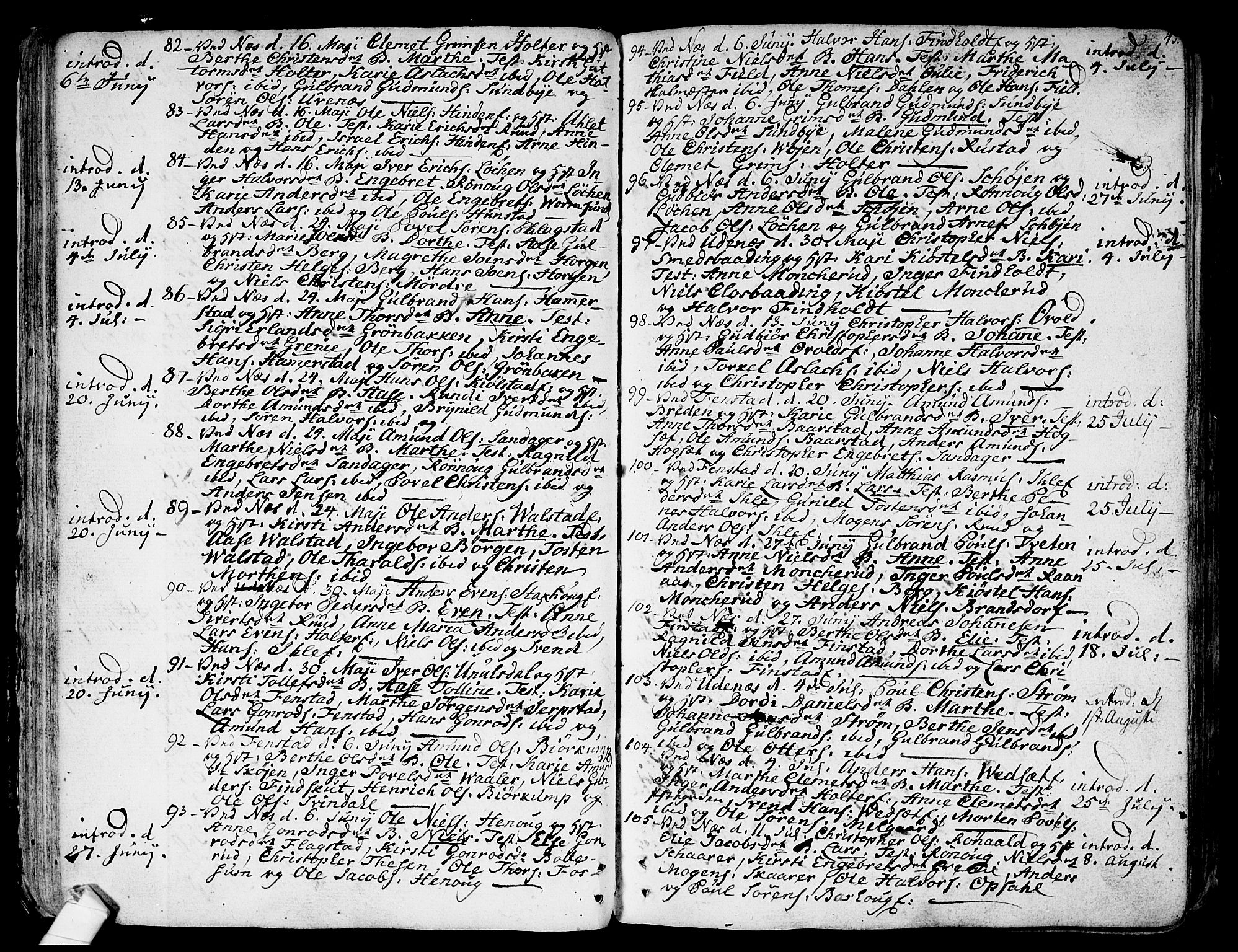 Nes prestekontor Kirkebøker, SAO/A-10410/F/Fa/L0004: Parish register (official) no. I 4, 1781-1816, p. 43