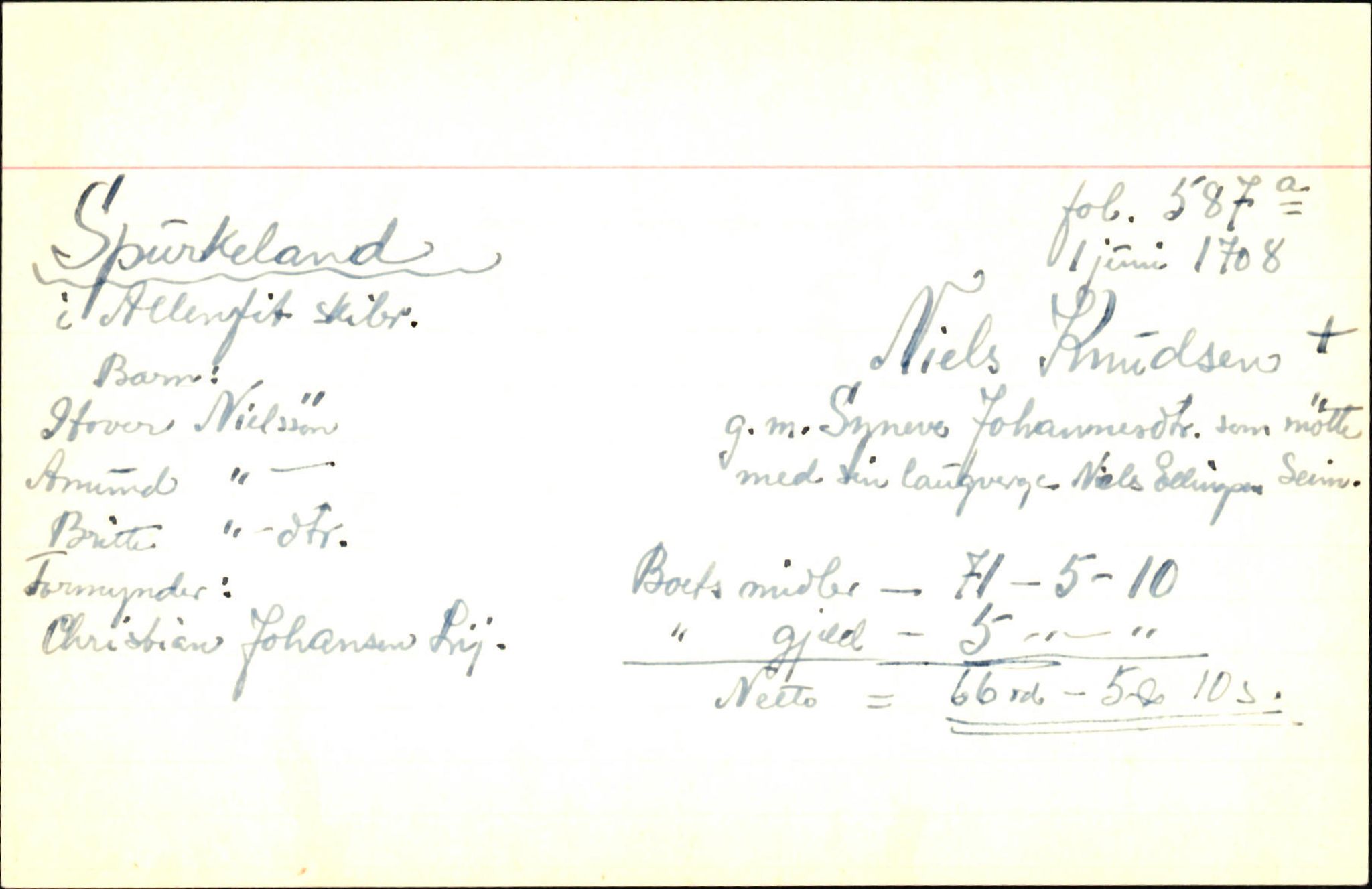 Skiftekort ved Statsarkivet i Bergen, SAB/SKIFTEKORT/001/L0001: Skifteprotokoll nr. 1-2 - test test, 1702-1716, p. 27