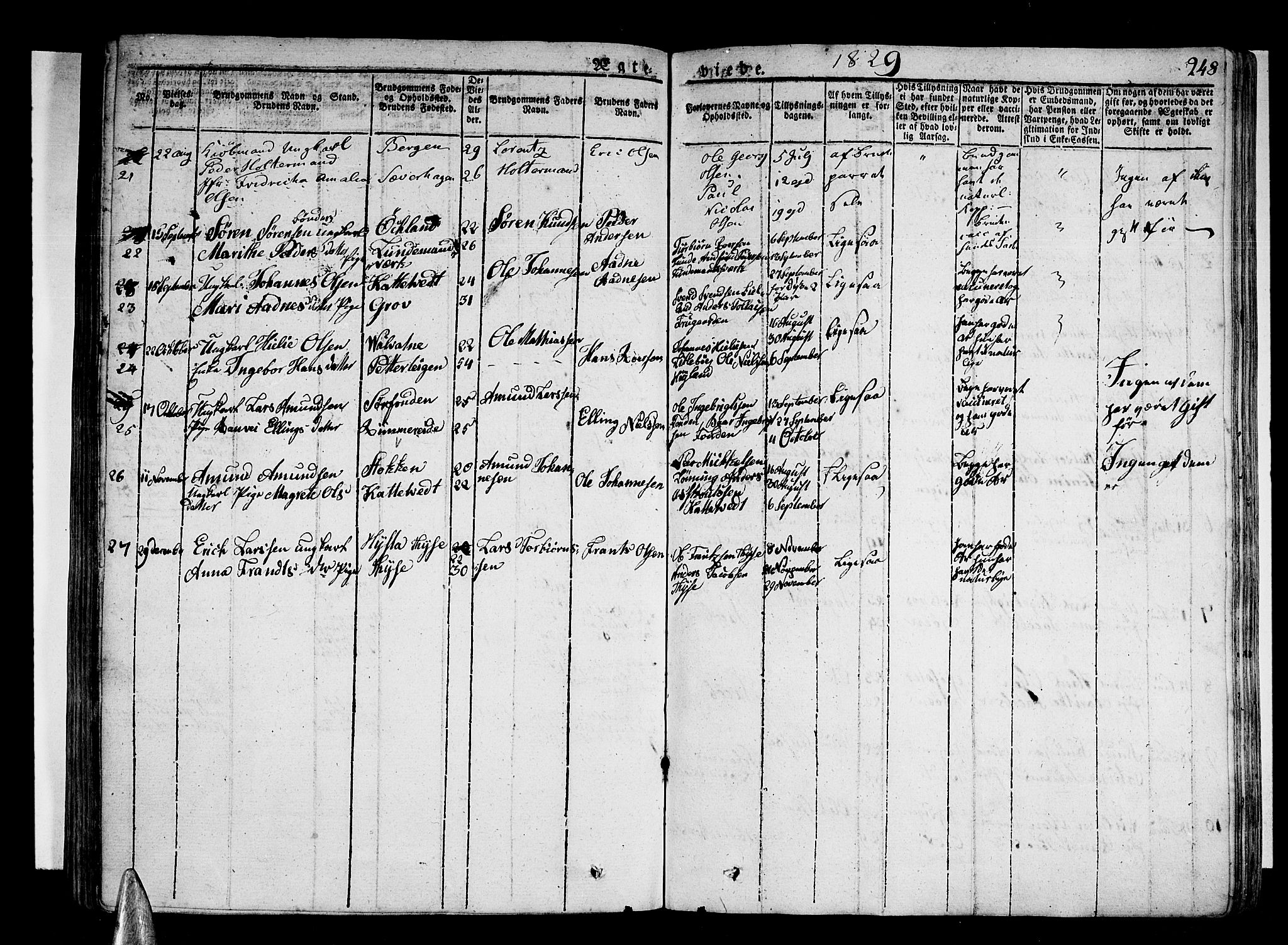 Stord sokneprestembete, SAB/A-78201/H/Haa: Parish register (official) no. A 6, 1826-1840, p. 248