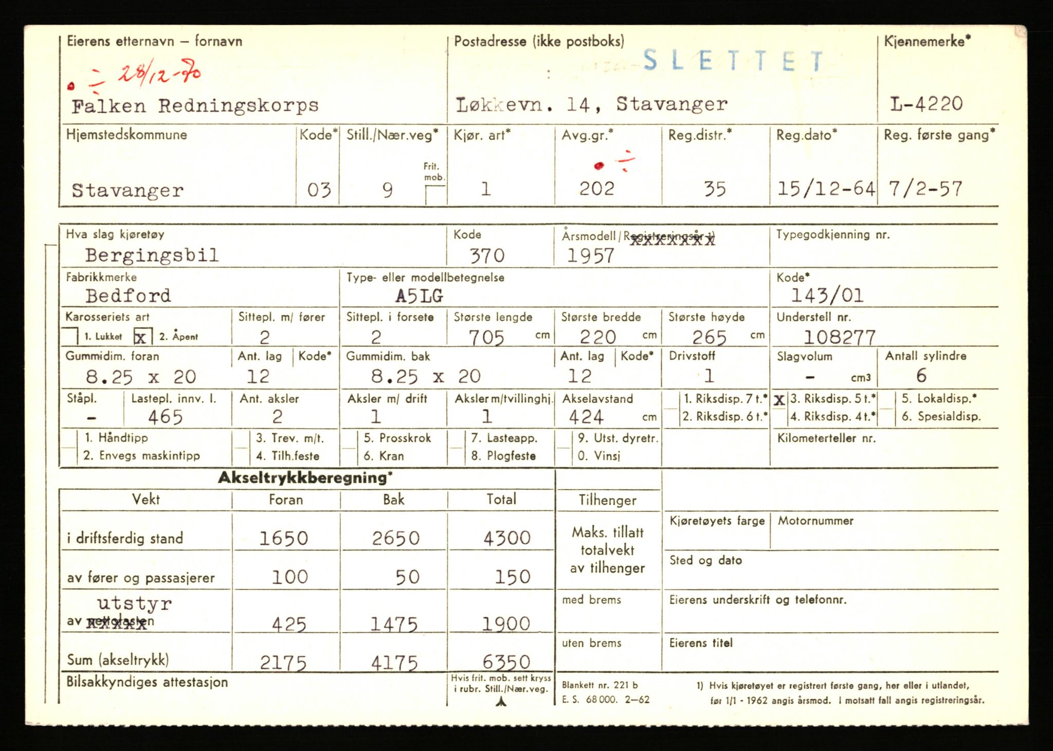 Stavanger trafikkstasjon, AV/SAST-A-101942/0/F/L0012: L-4200 - L-4699, 1930-1971, p. 85