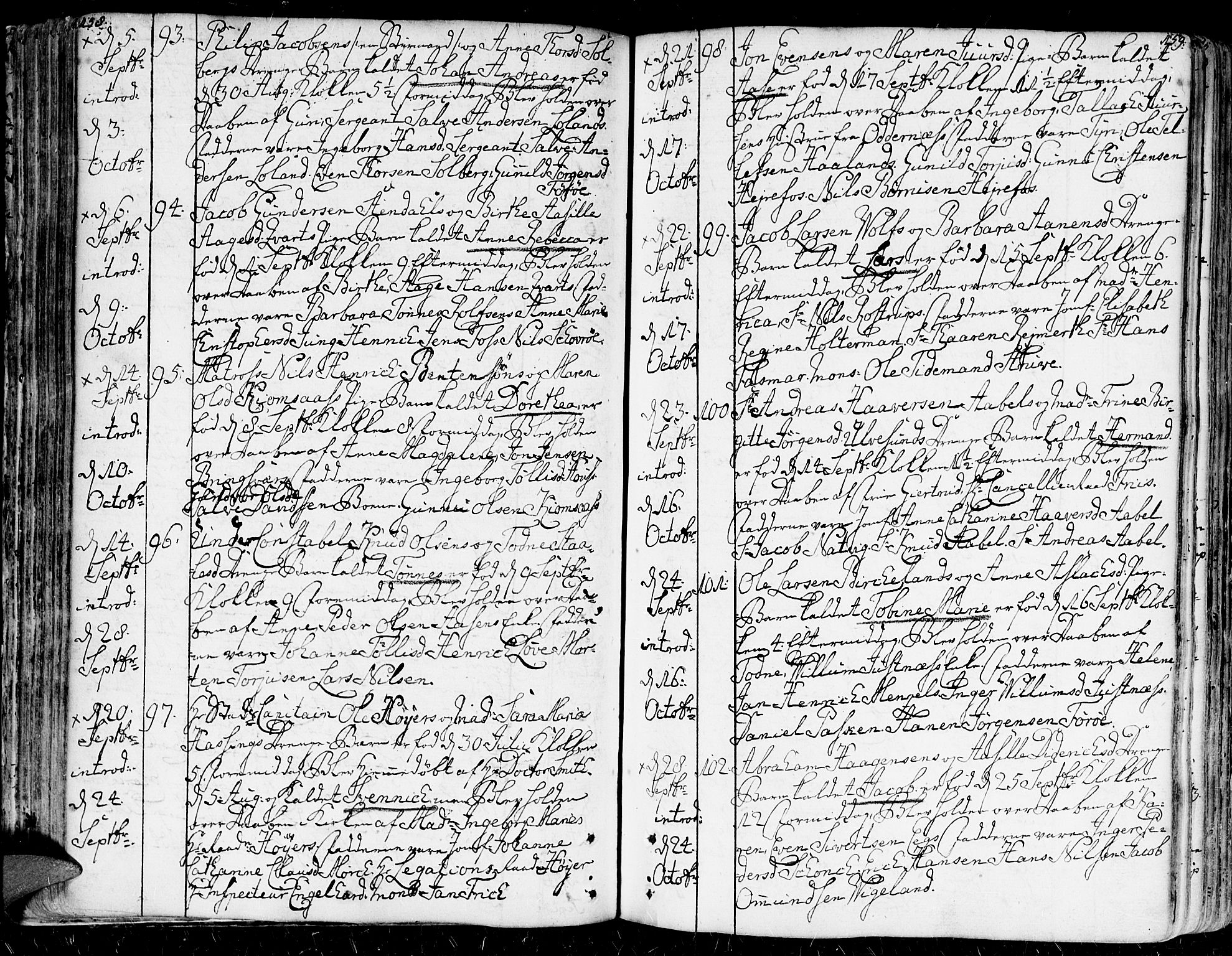 Kristiansand domprosti, AV/SAK-1112-0006/F/Fa/L0003: Parish register (official) no. A 3, 1778-1818, p. 158-159