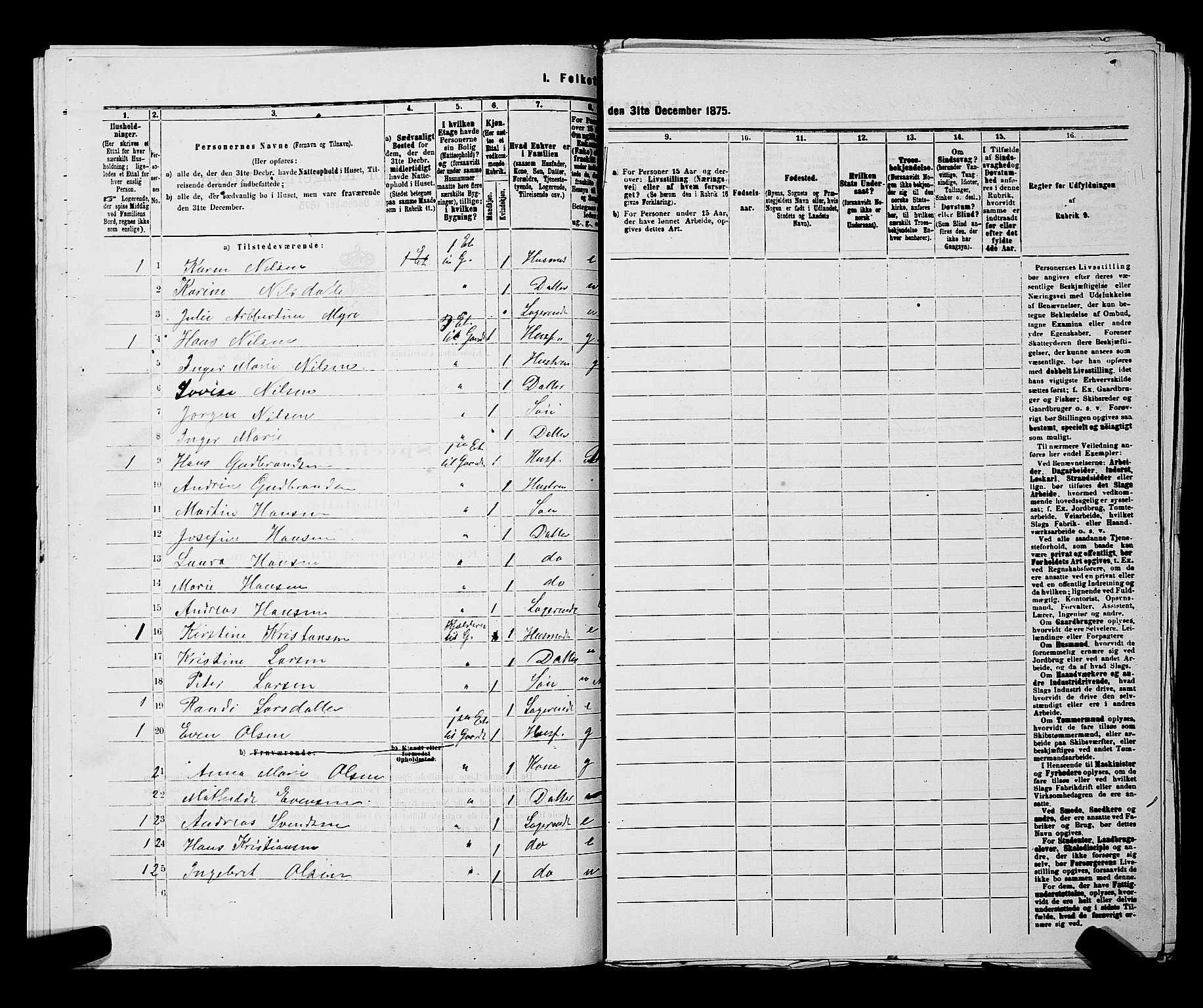 RA, 1875 census for 0301 Kristiania, 1875, p. 5368