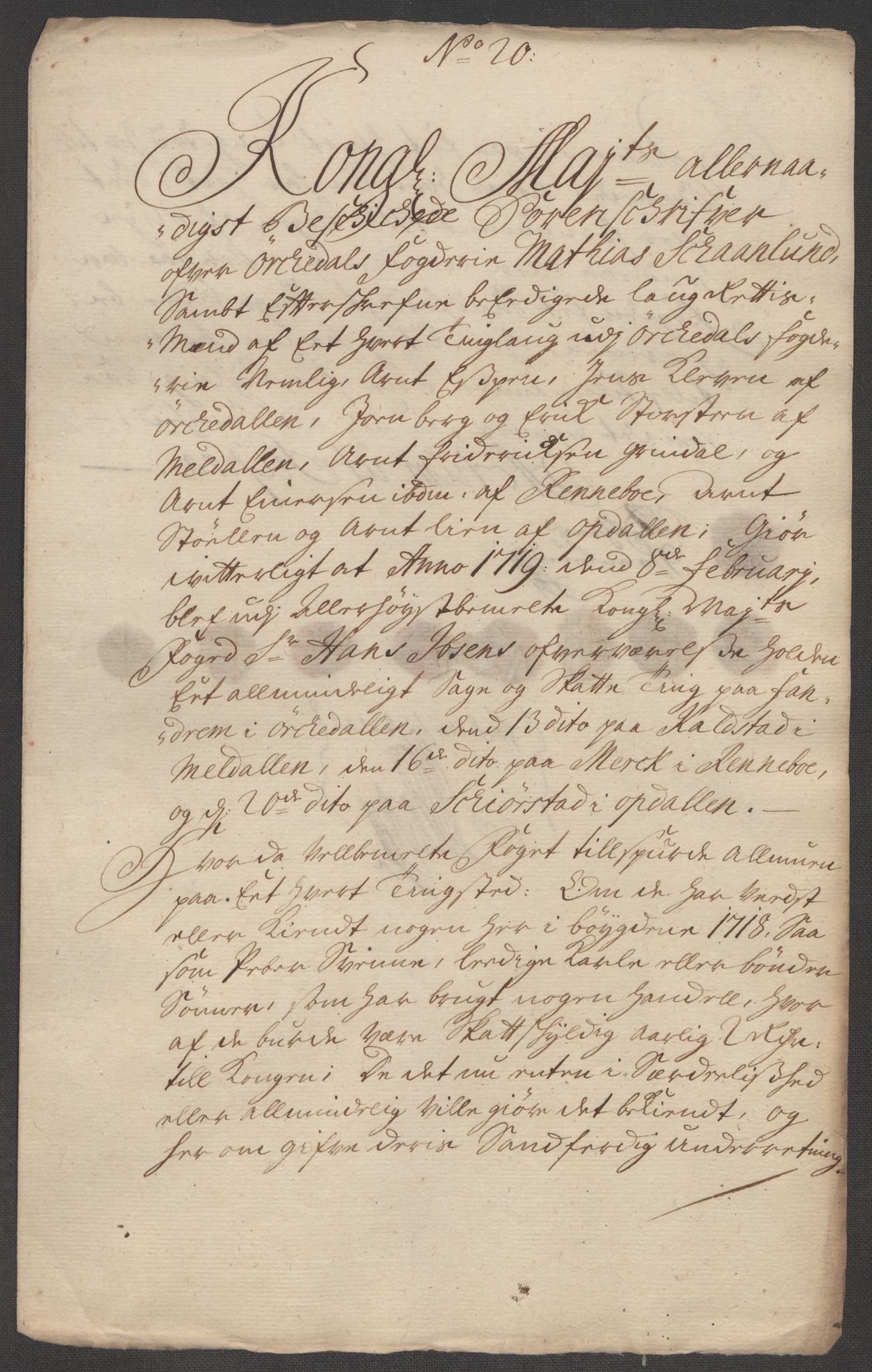 Rentekammeret inntil 1814, Reviderte regnskaper, Fogderegnskap, AV/RA-EA-4092/R60/L3971: Fogderegnskap Orkdal og Gauldal, 1718, p. 277