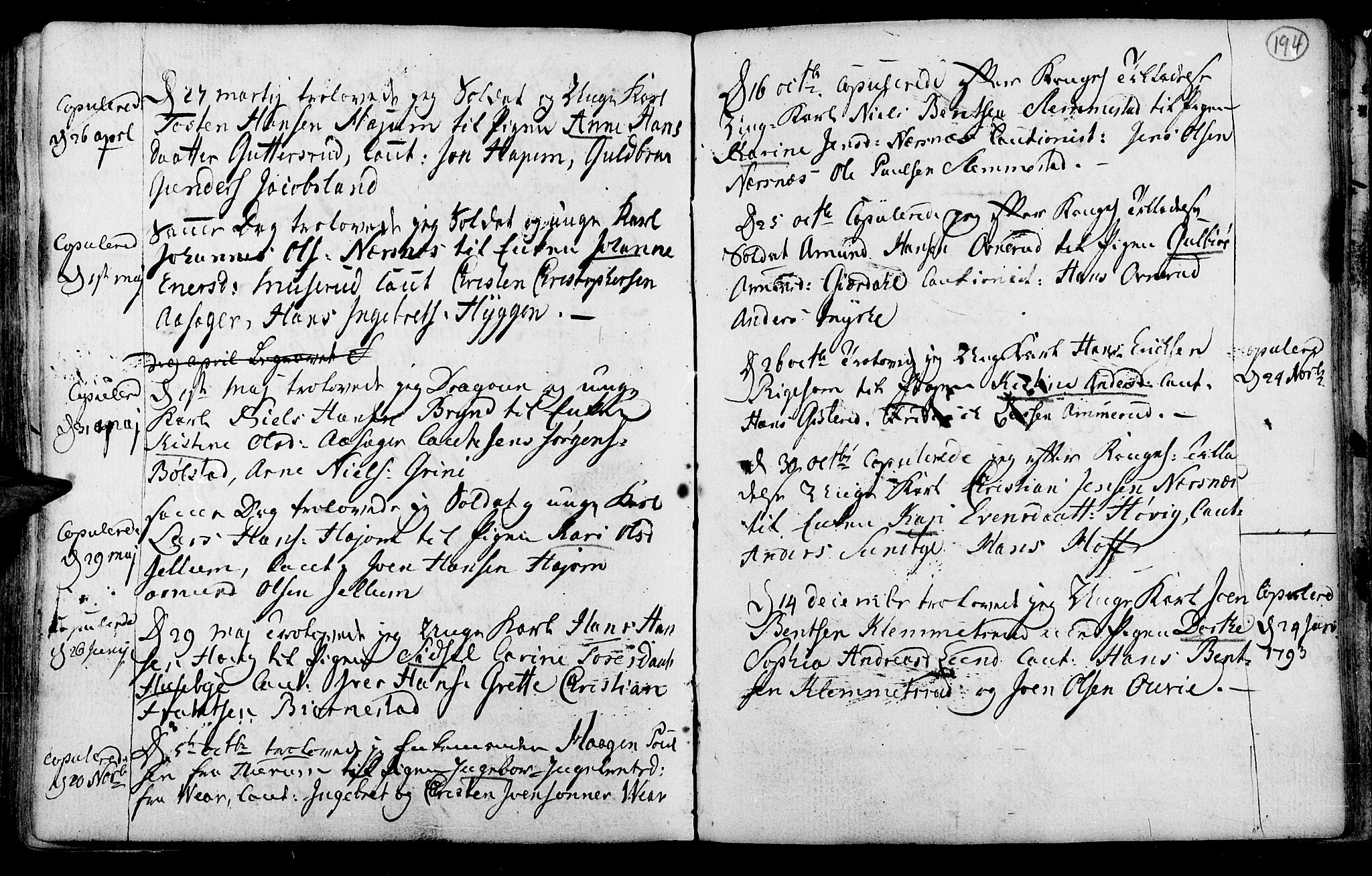 Røyken kirkebøker, SAKO/A-241/F/Fa/L0003: Parish register (official) no. 3, 1782-1813, p. 194