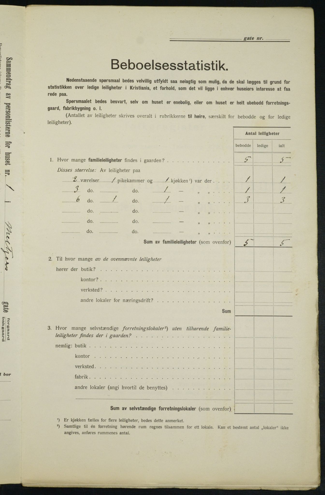 OBA, Municipal Census 1913 for Kristiania, 1913, p. 65066