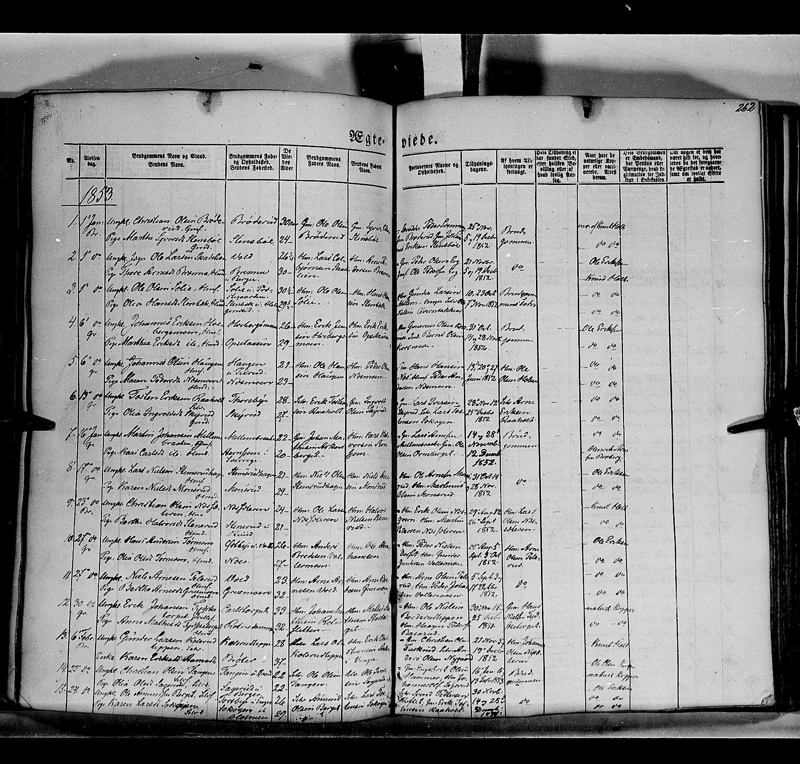 Grue prestekontor, AV/SAH-PREST-036/H/Ha/Haa/L0008: Parish register (official) no. 8, 1847-1858, p. 262