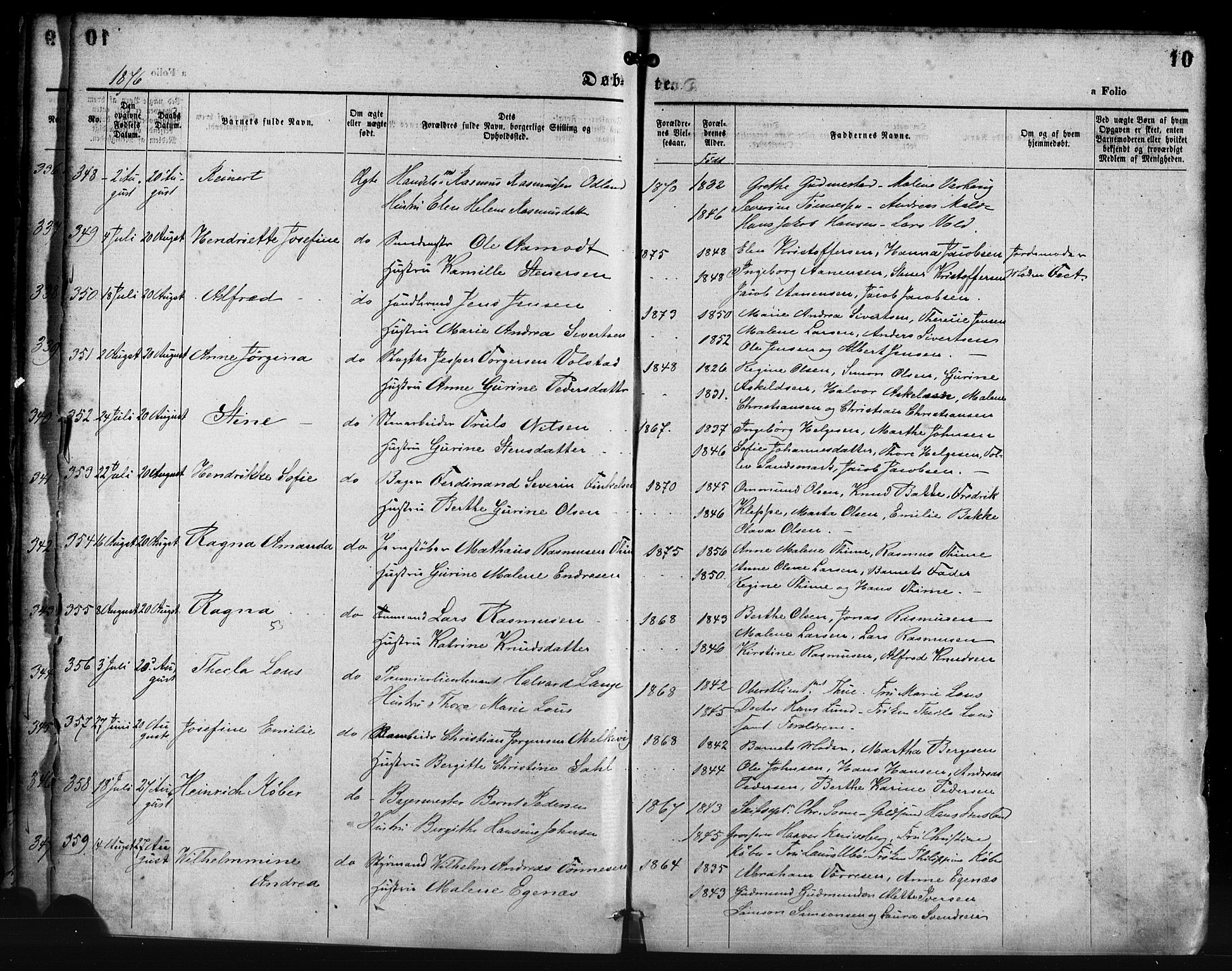 St. Petri sokneprestkontor, SAST/A-101813/001/30/30BA/L0014: Parish register (official) no. A 14, 1876-1879, p. 10