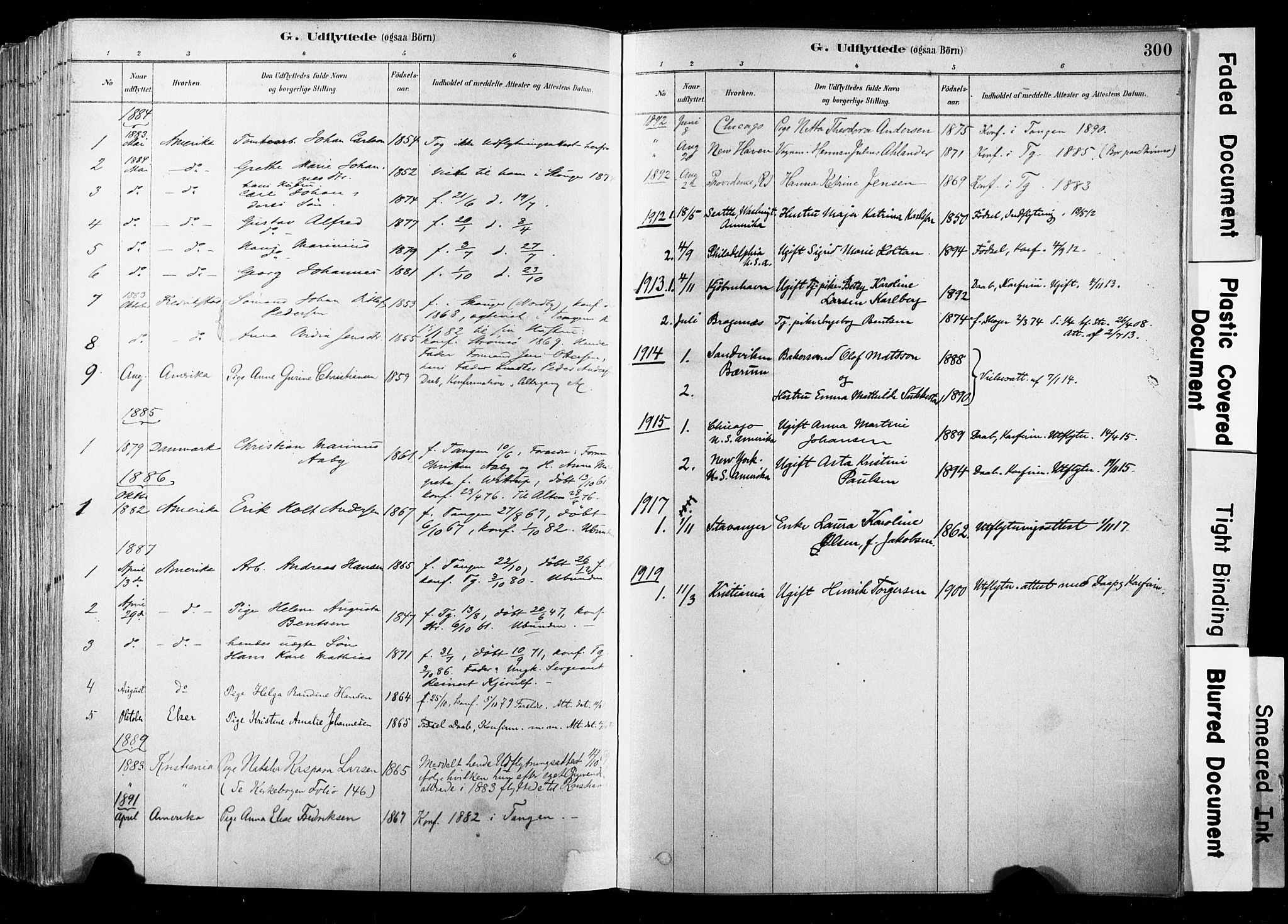 Strømsø kirkebøker, SAKO/A-246/F/Fb/L0006: Parish register (official) no. II 6, 1879-1910, p. 300