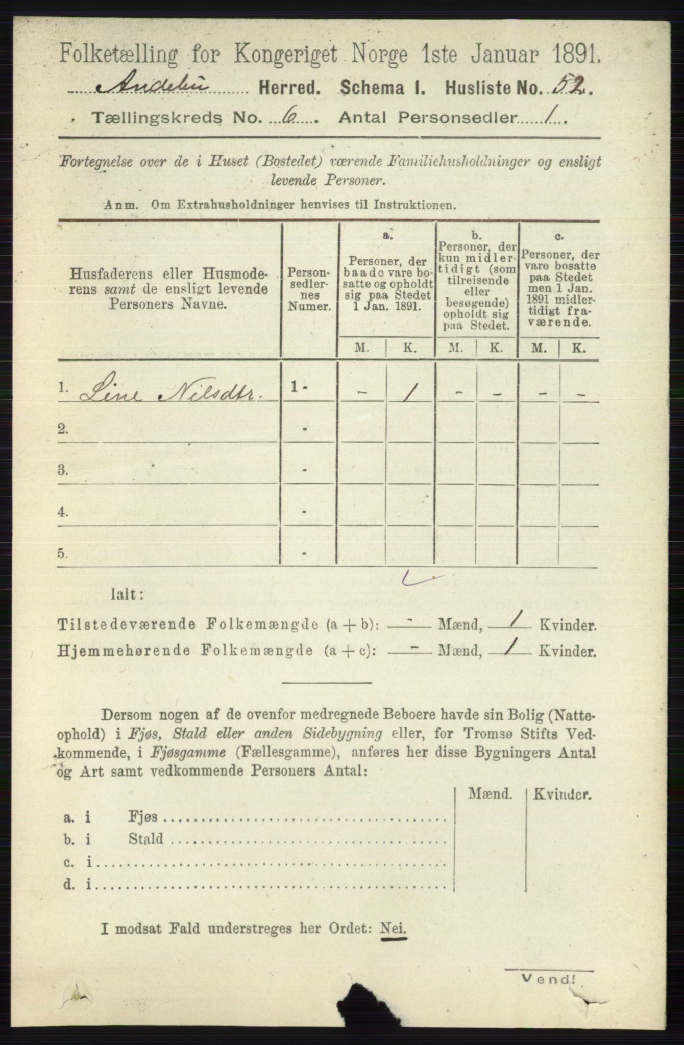 RA, 1891 census for 0719 Andebu, 1891, p. 3114