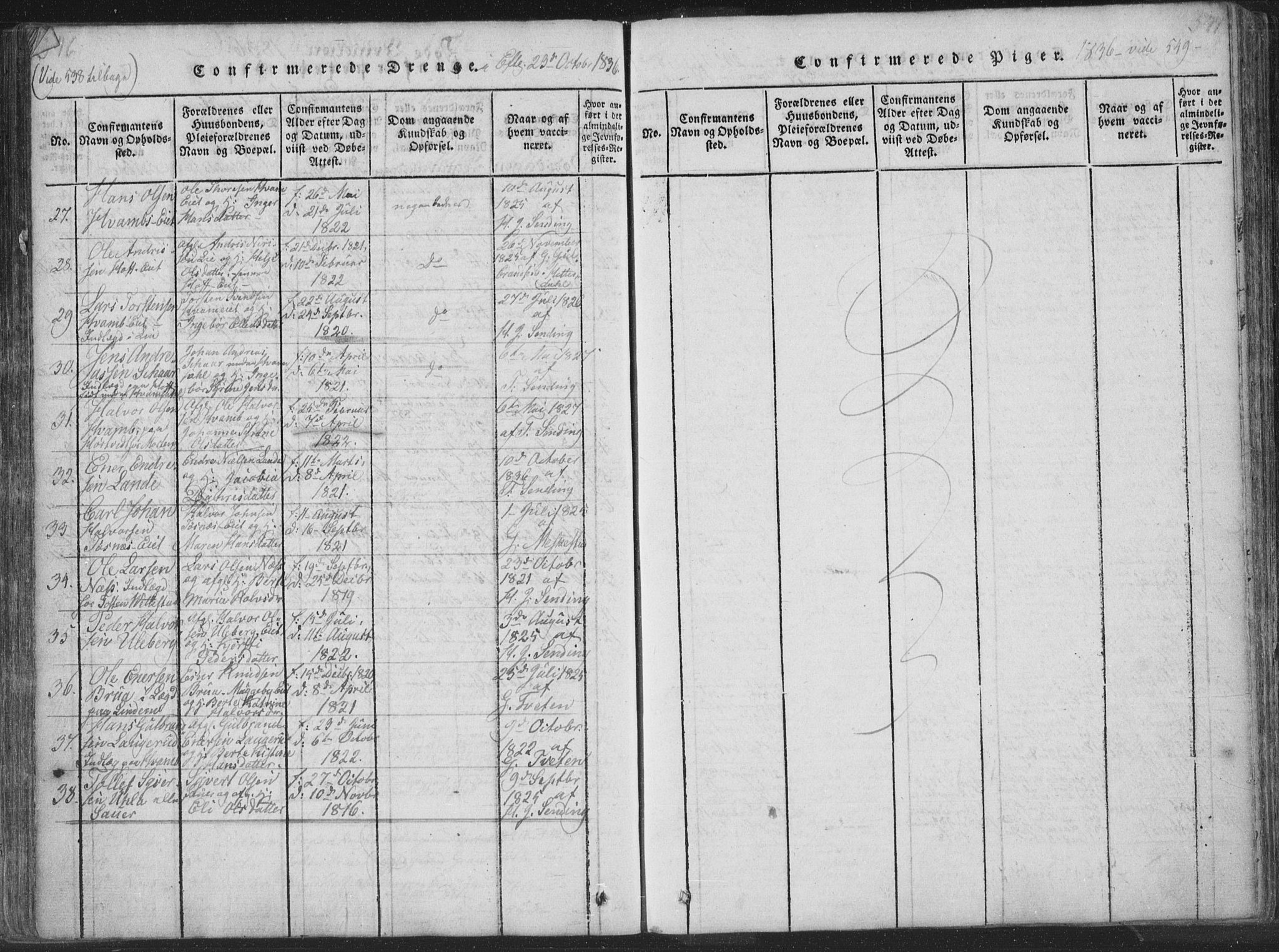 Sandsvær kirkebøker, SAKO/A-244/F/Fa/L0004: Parish register (official) no. I 4, 1817-1839, p. 546-547