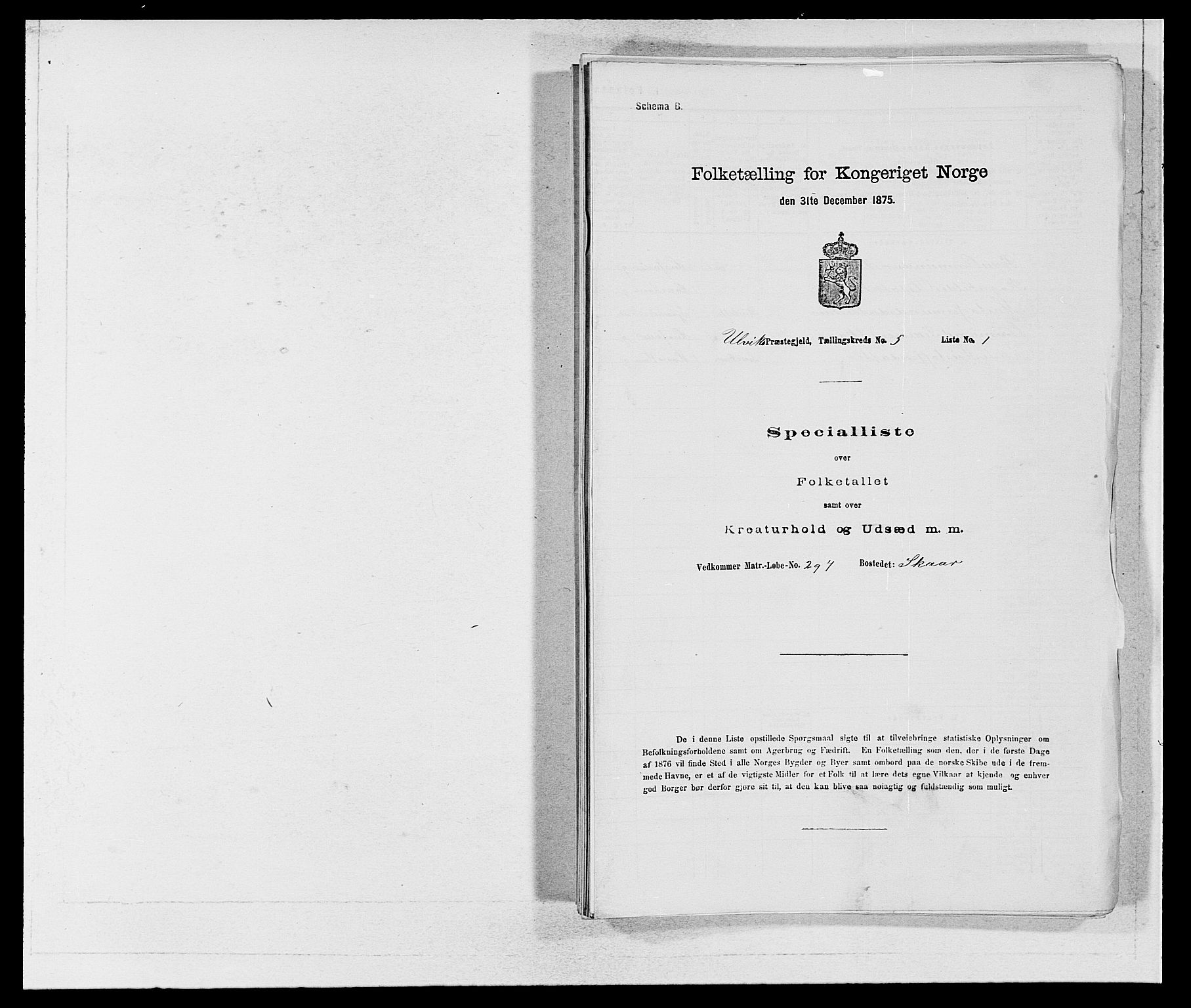 SAB, 1875 census for 1233P Ulvik, 1875, p. 759