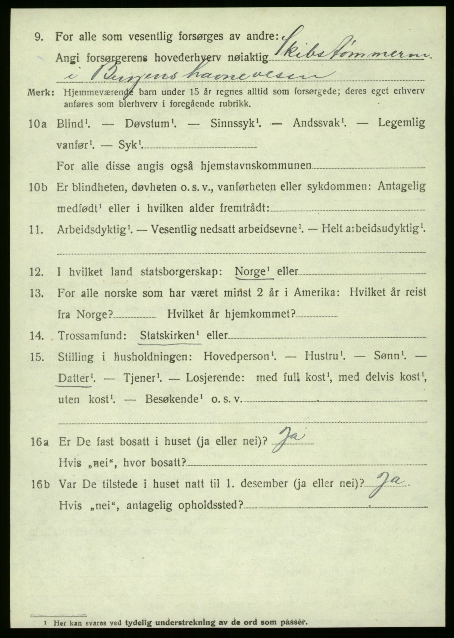 SAB, 1920 census for Askøy, 1920, p. 3697