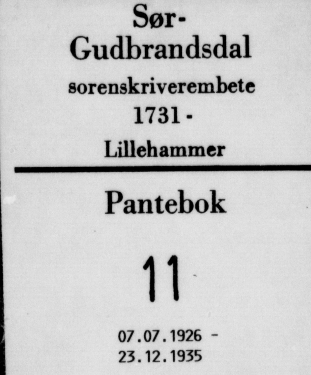 Sør-Gudbrandsdal tingrett, SAH/TING-004/H/Hb/Hbc/L0011: Mortgage book no. 11, 1926-1935