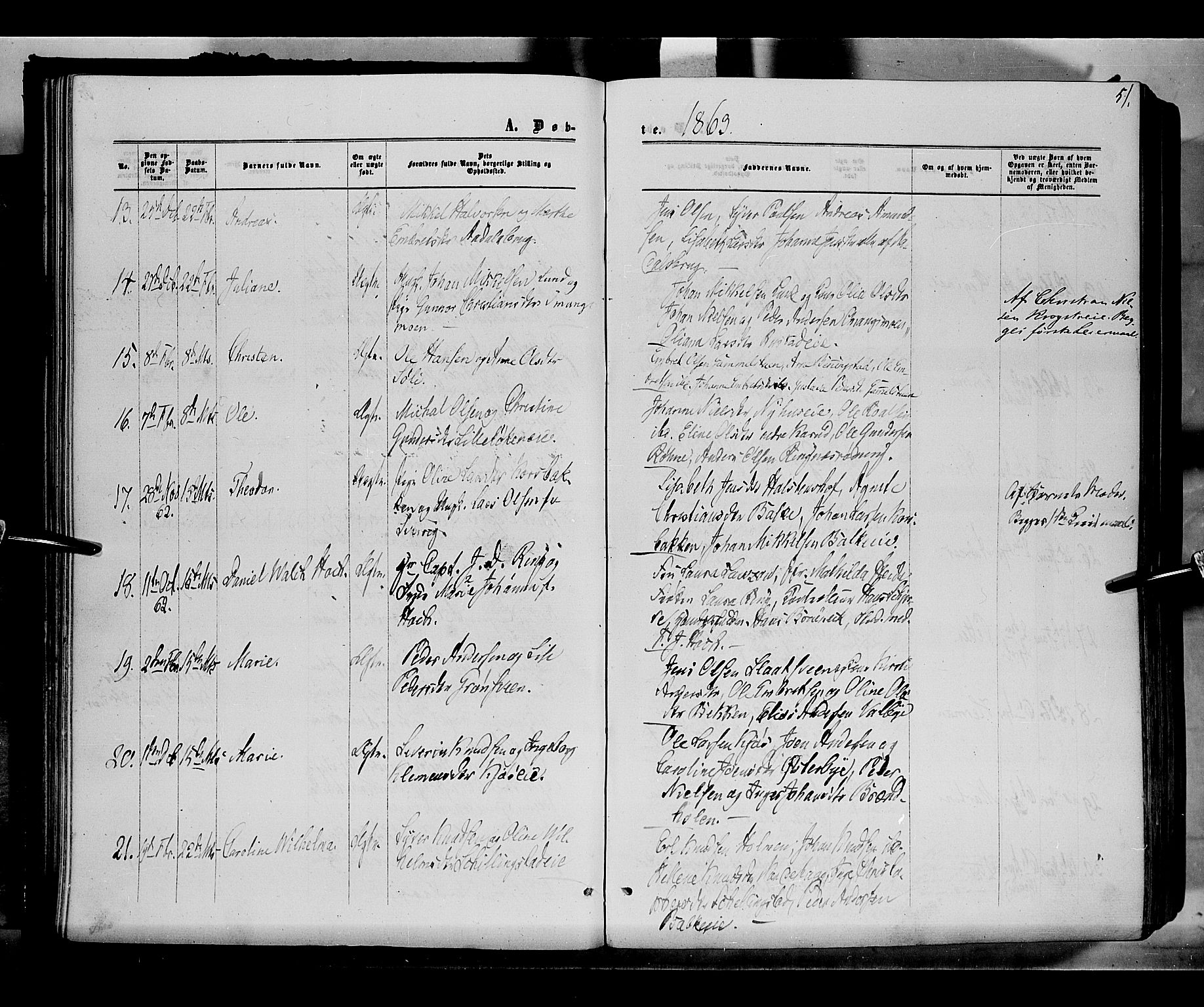 Løten prestekontor, AV/SAH-PREST-022/K/Ka/L0008: Parish register (official) no. 8, 1860-1877, p. 51