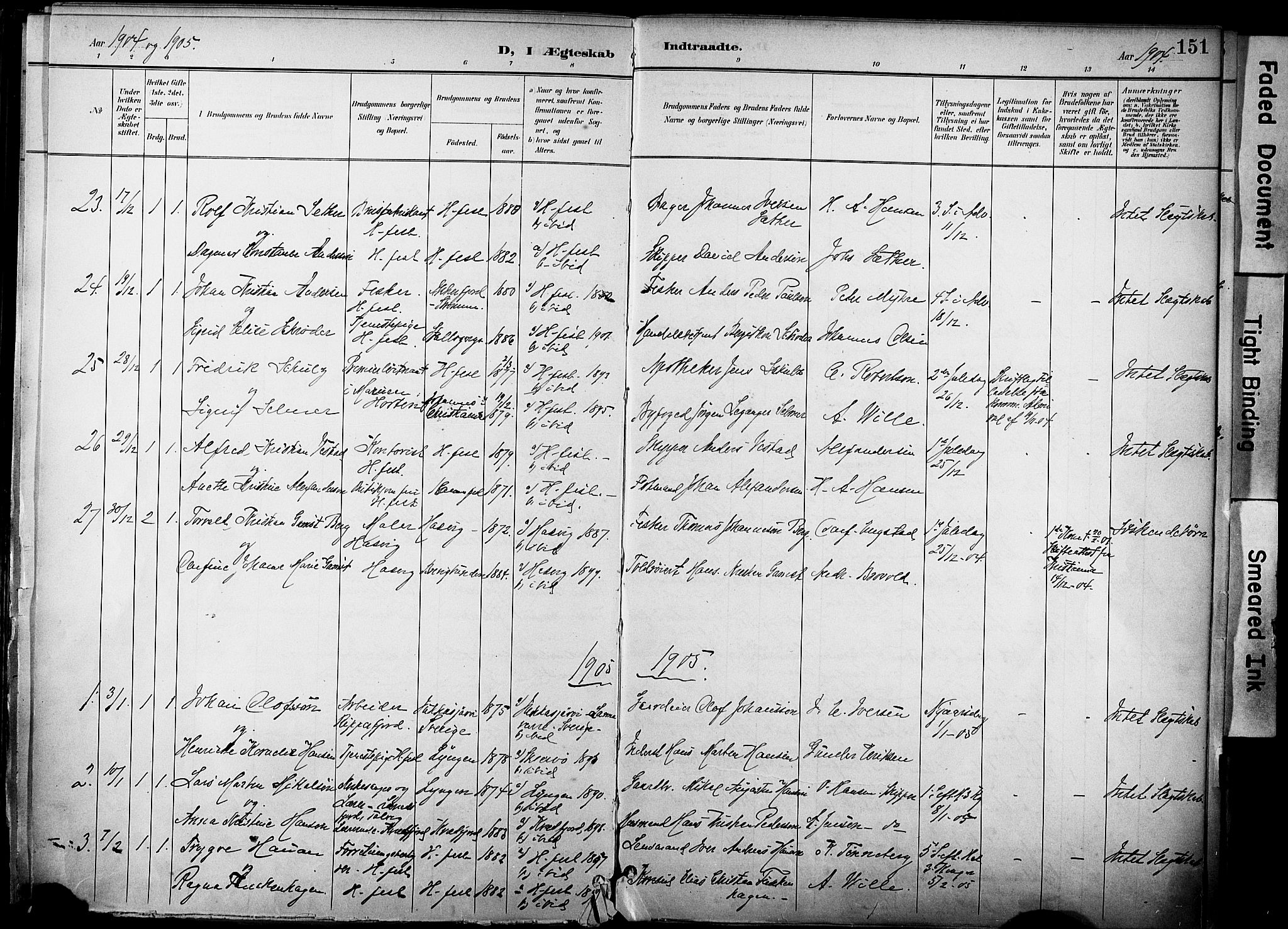 Hammerfest sokneprestkontor, SATØ/S-1347/H/Ha/L0010.kirke: Parish register (official) no. 10, 1898-1905, p. 151