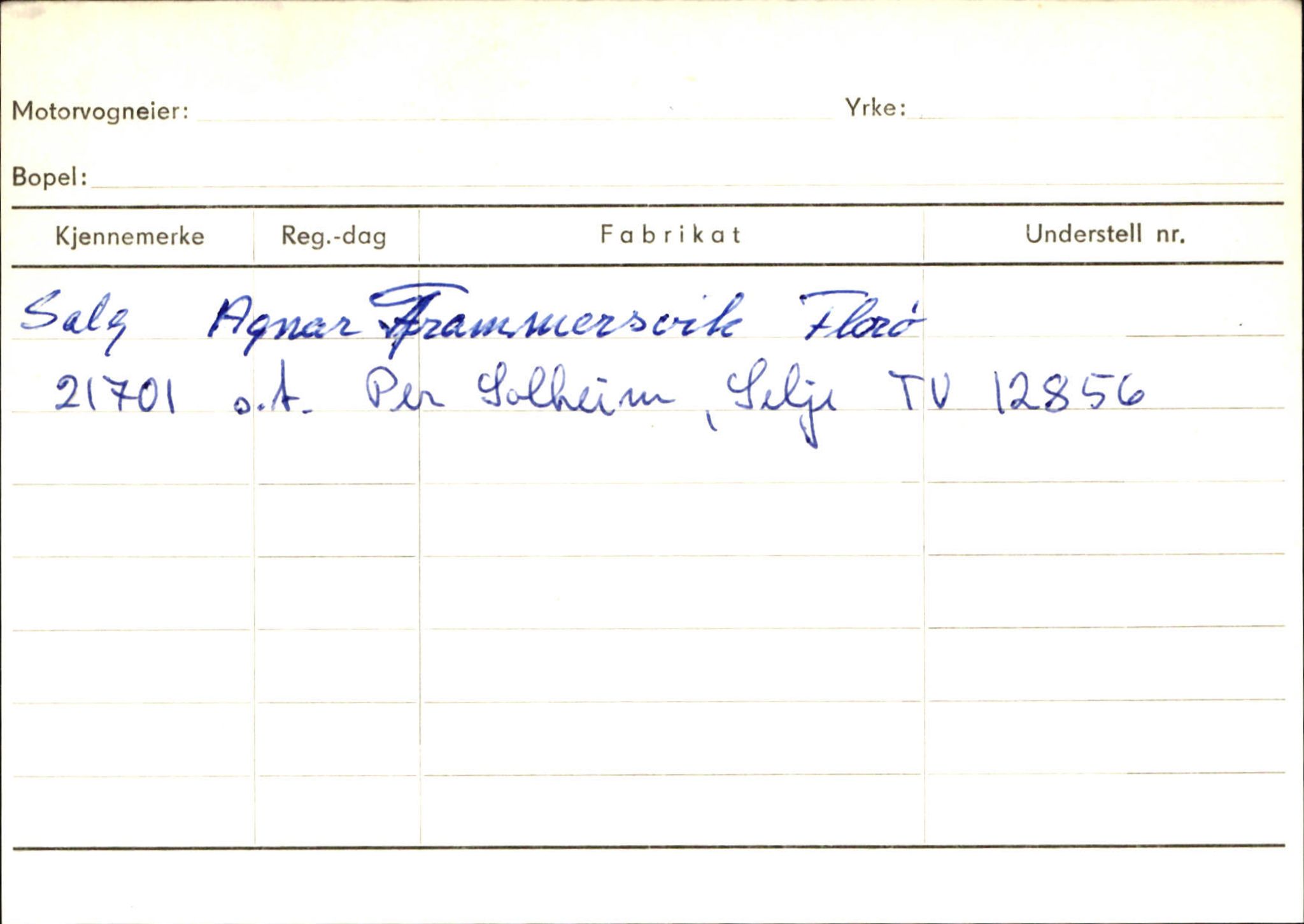 Statens vegvesen, Sogn og Fjordane vegkontor, AV/SAB-A-5301/4/F/L0144: Registerkort Vågsøy A-R, 1945-1975, p. 448