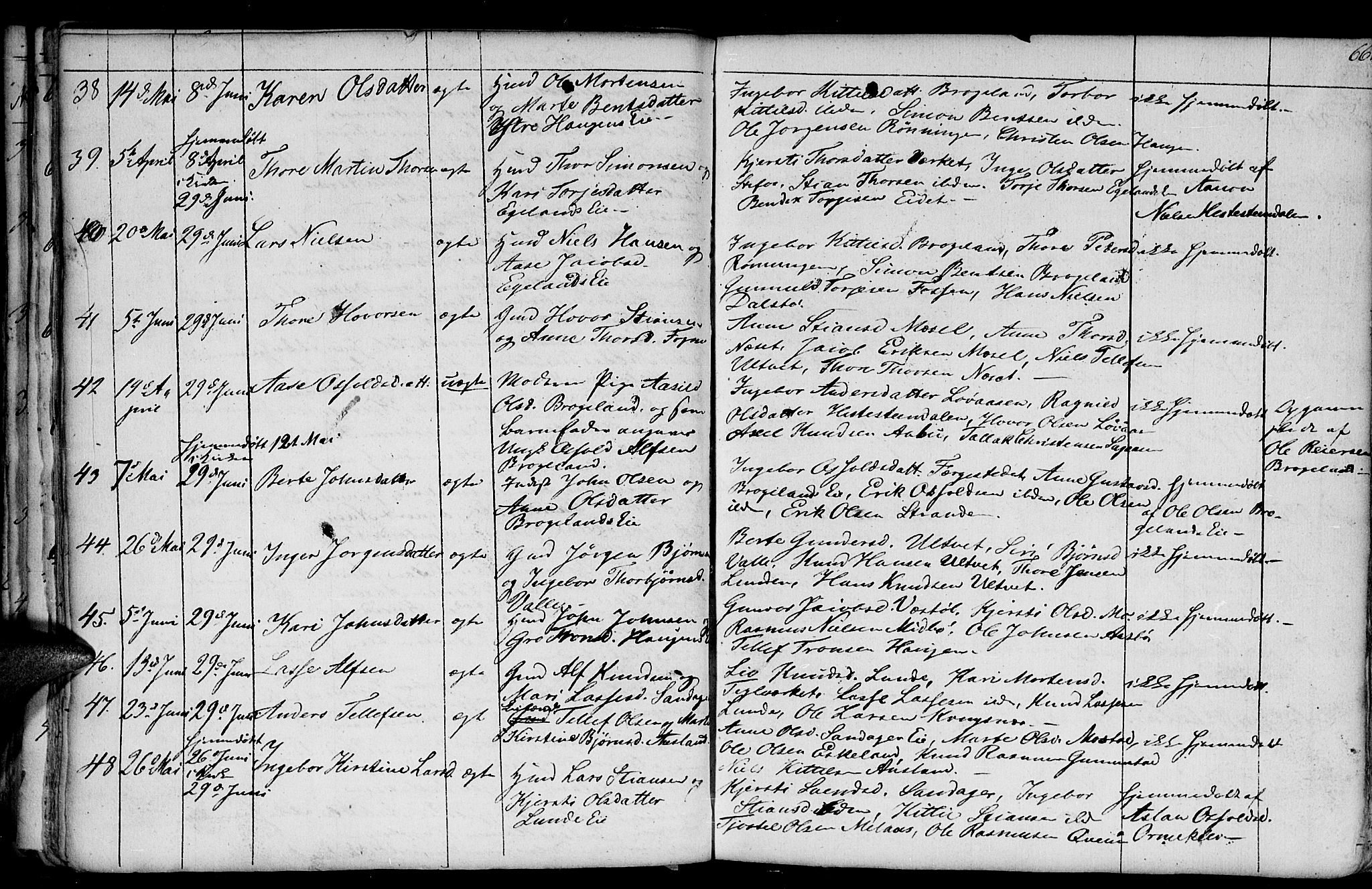 Gjerstad sokneprestkontor, AV/SAK-1111-0014/F/Fb/Fba/L0004: Parish register (copy) no. B 4, 1845-1853, p. 66