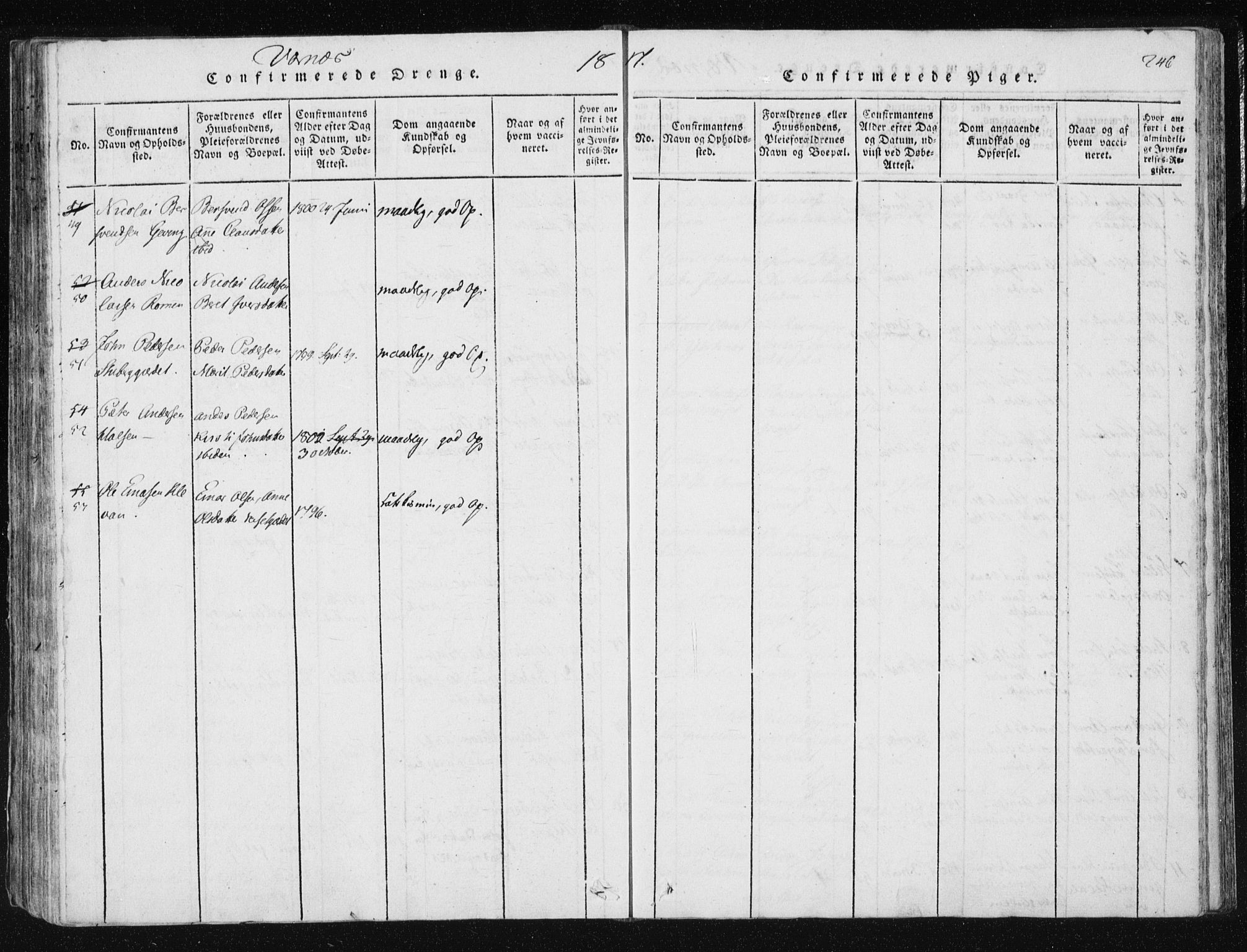 Ministerialprotokoller, klokkerbøker og fødselsregistre - Nord-Trøndelag, SAT/A-1458/709/L0061: Parish register (official) no. 709A08 /1, 1815-1819, p. 246