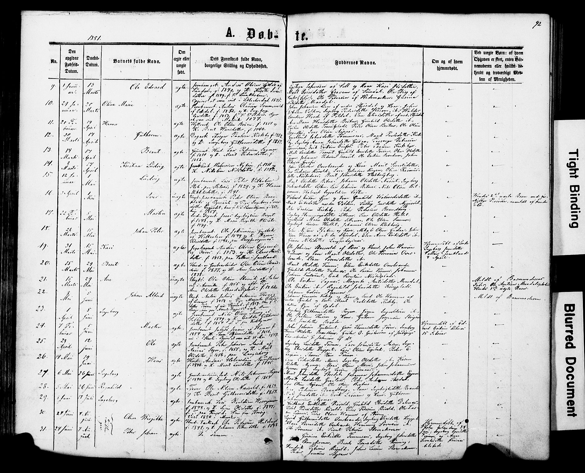 Ministerialprotokoller, klokkerbøker og fødselsregistre - Nord-Trøndelag, SAT/A-1458/706/L0049: Parish register (copy) no. 706C01, 1864-1895, p. 92