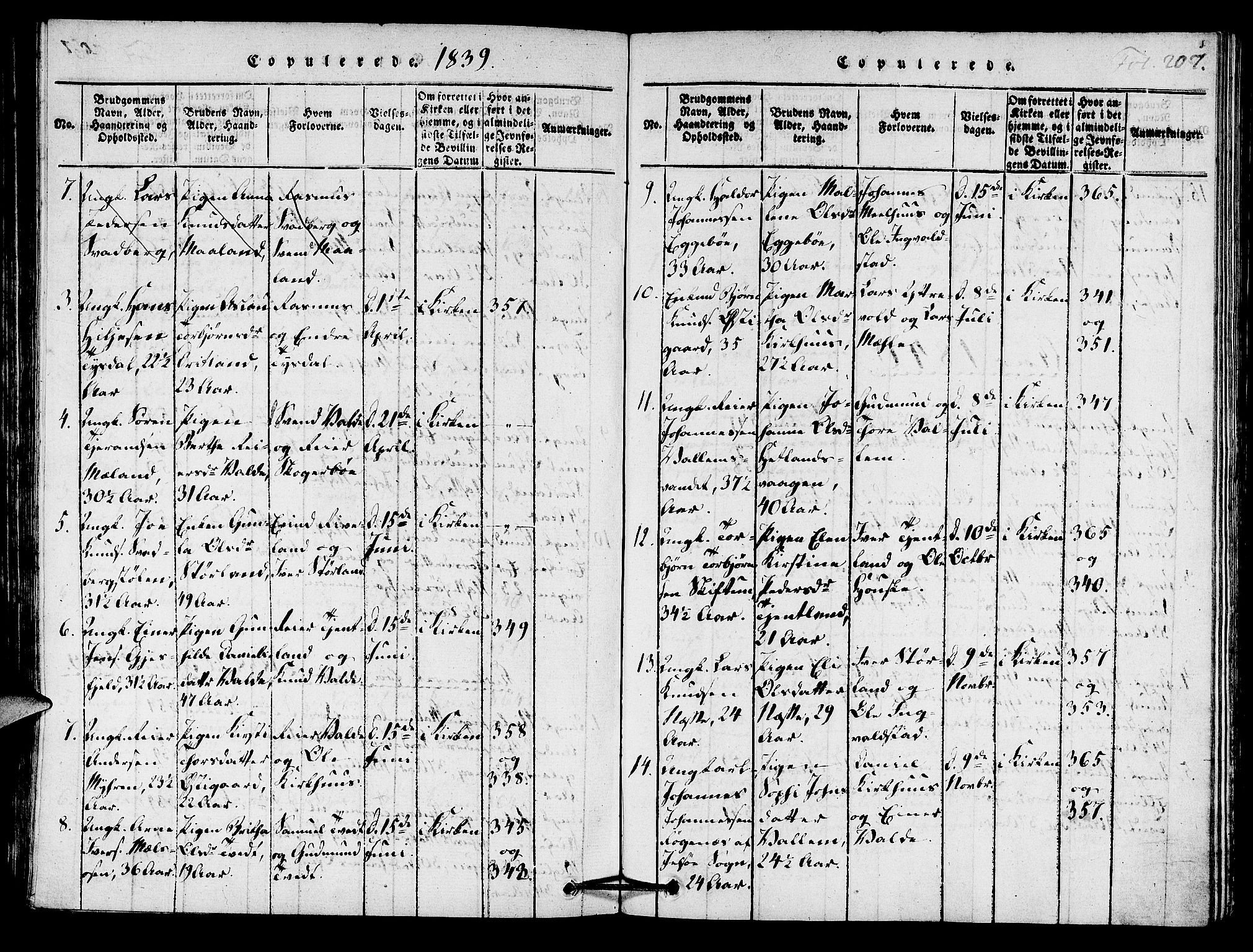 Hjelmeland sokneprestkontor, AV/SAST-A-101843/01/IV/L0005: Parish register (official) no. A 5, 1816-1841, p. 207