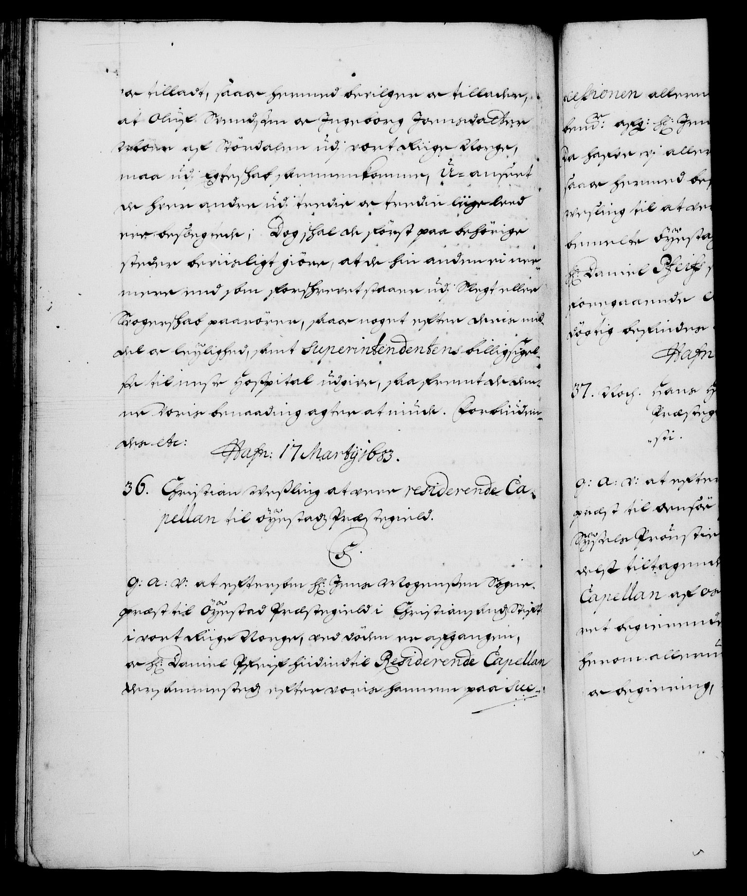 Danske Kanselli 1572-1799, AV/RA-EA-3023/F/Fc/Fca/Fcaa/L0013: Norske registre (mikrofilm), 1681-1684, p. 296b