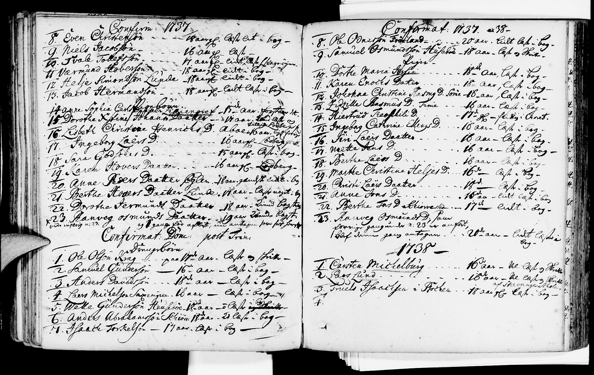 Domkirken sokneprestkontor, AV/SAST-A-101812/001/30/30BA/L0002: Parish register (official) no. A 2 /1, 1727-1738