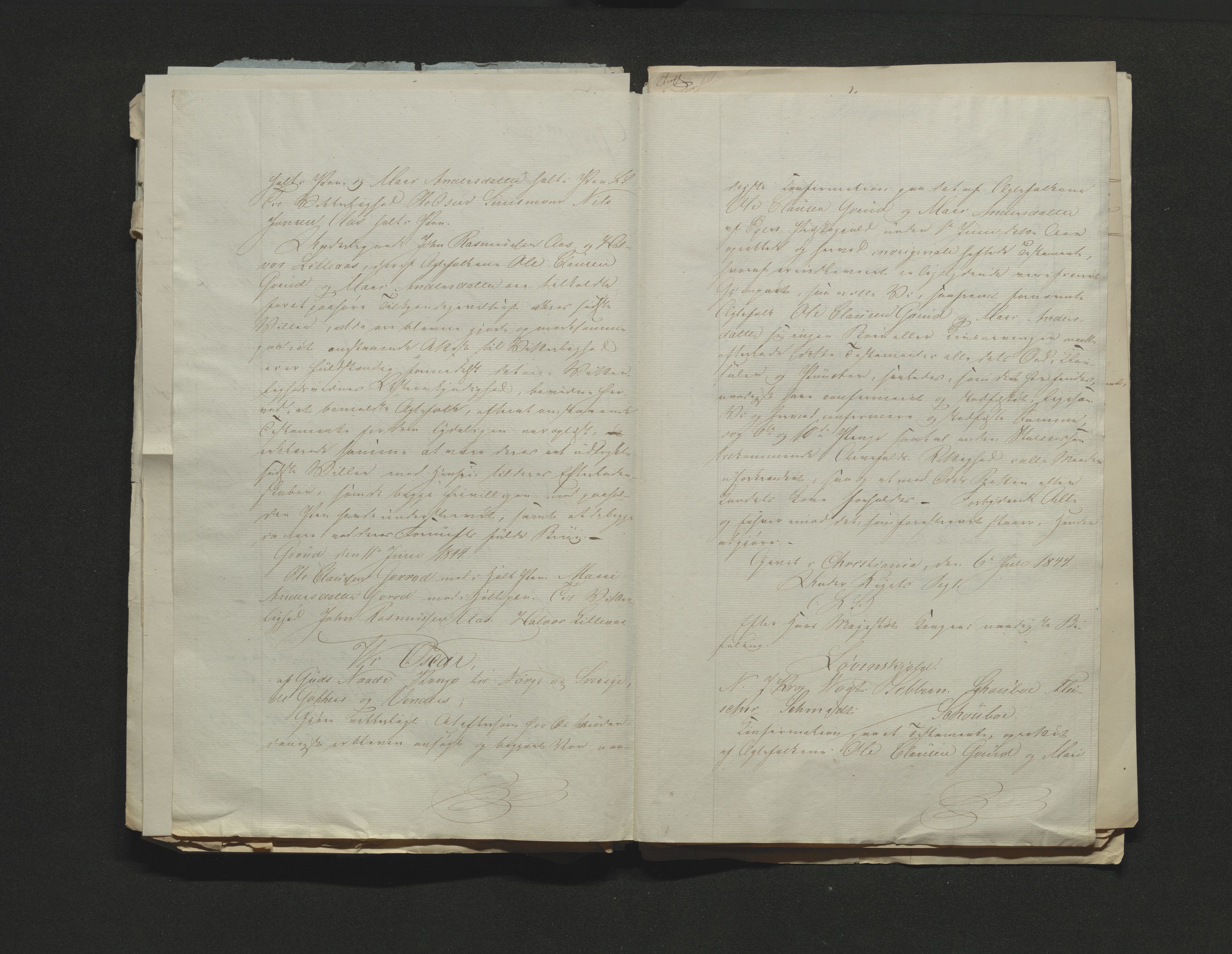 Eiker, Modum og Sigdal sorenskriveri, AV/SAKO-A-123/H/Ha/Hab/L0006: Dødsfallsmeldinger, 1841-1845