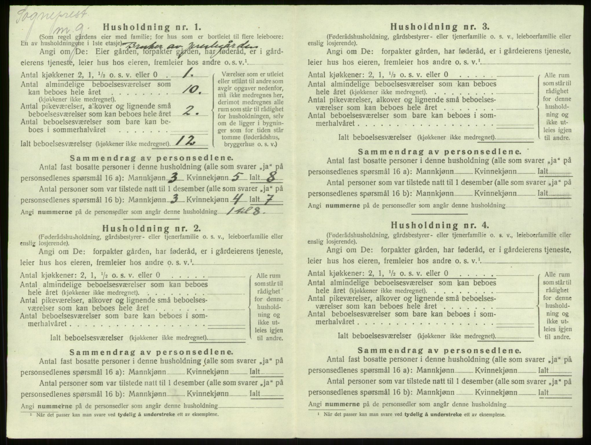 SAB, 1920 census for Lærdal, 1920, p. 375