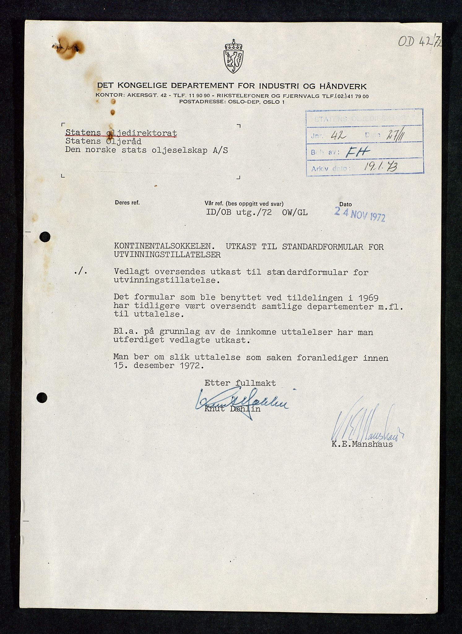 Industridepartementet, Oljekontoret, AV/SAST-A-101348/Da/L0010:  Arkivnøkkel 725 - 744 Boring, undersøkelser, bilder, 1964-1972, p. 490