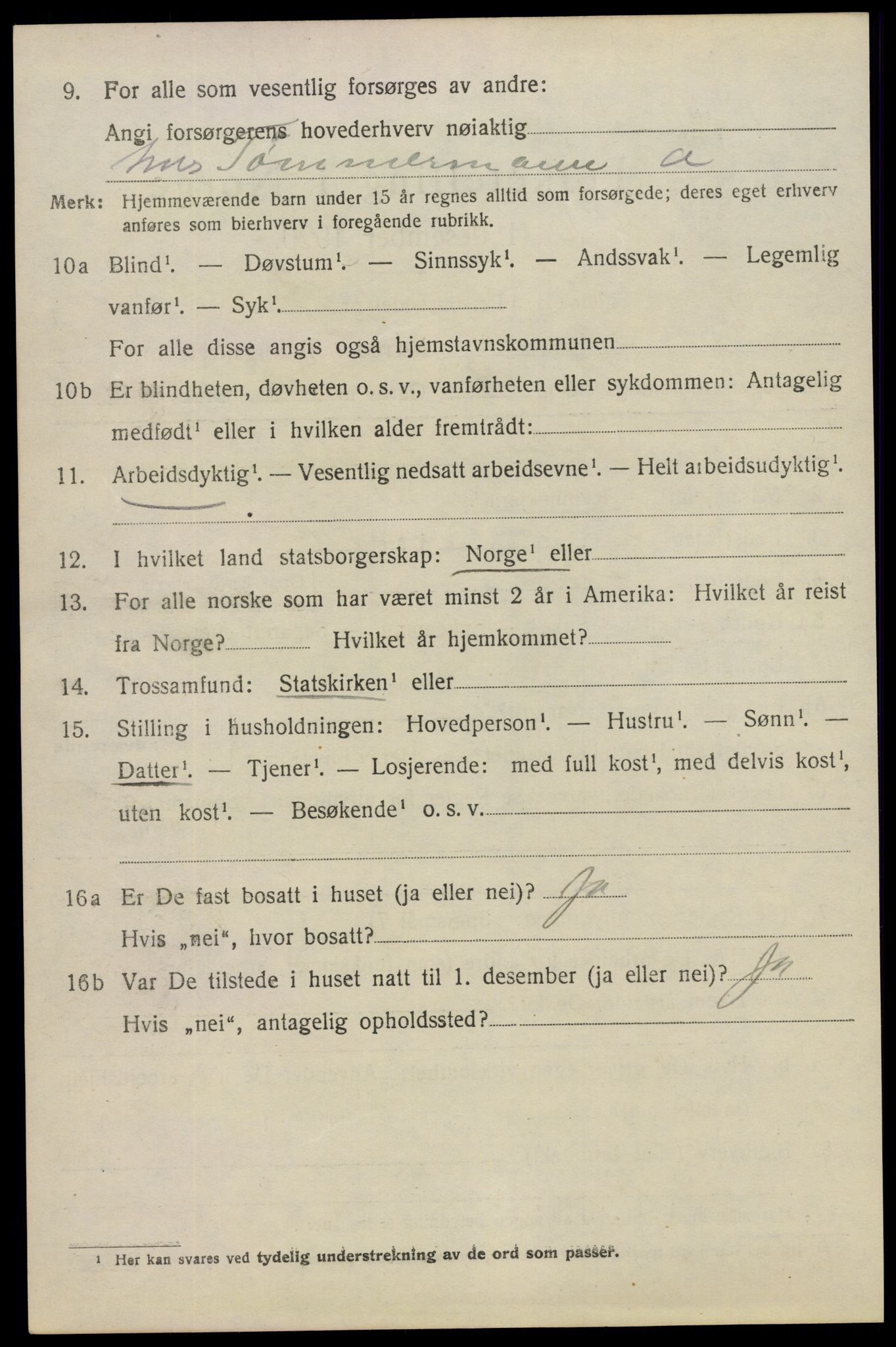 SAO, 1920 census for Mysen, 1920, p. 2432