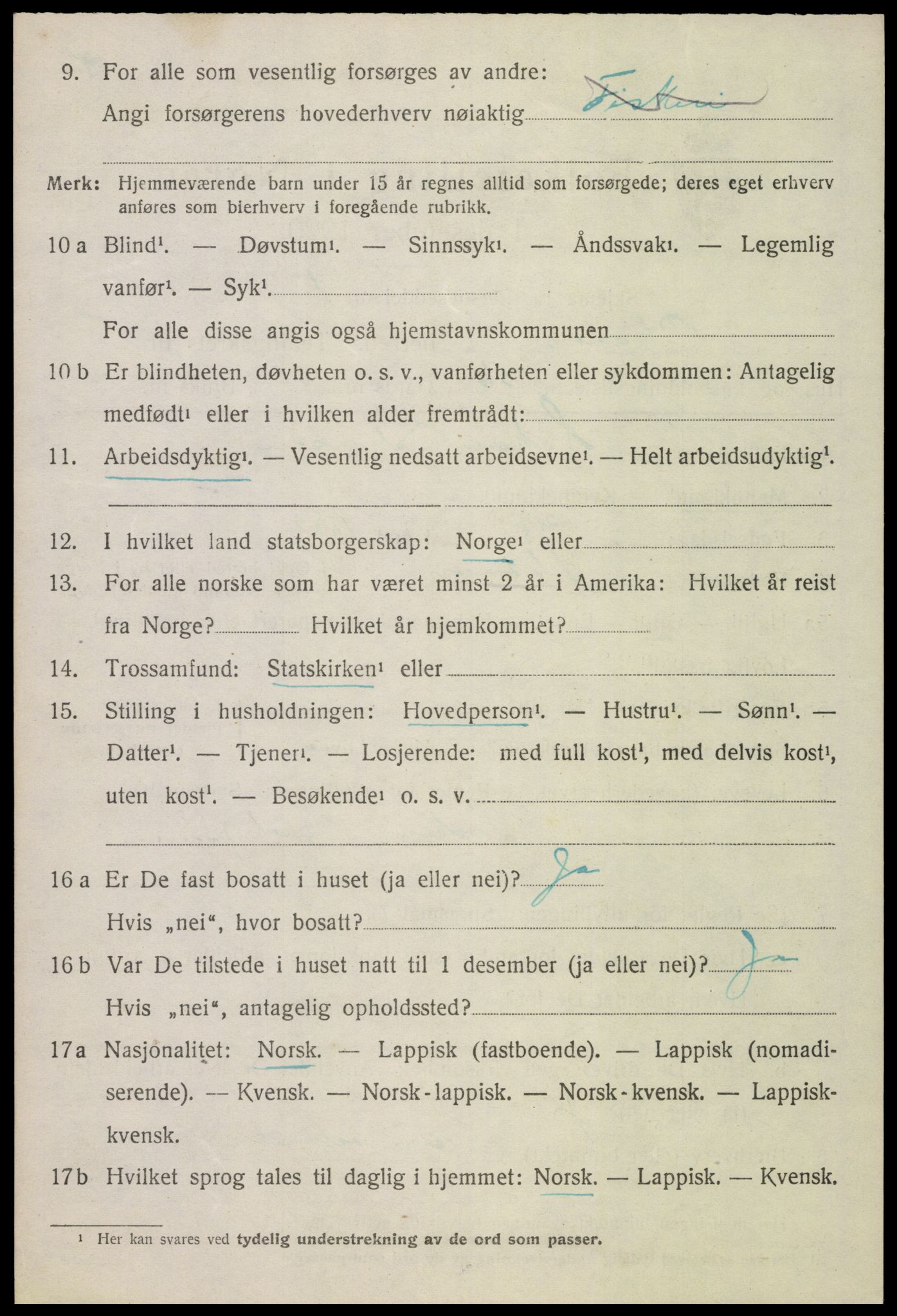 SAT, 1920 census for Øksnes, 1920, p. 4593
