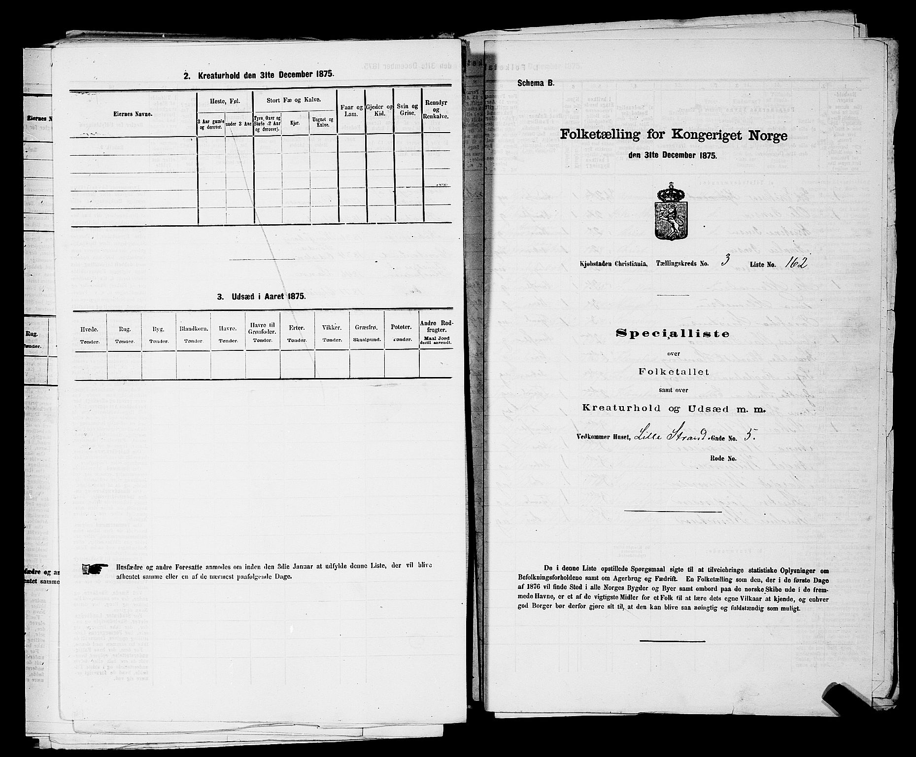 RA, 1875 census for 0301 Kristiania, 1875, p. 497