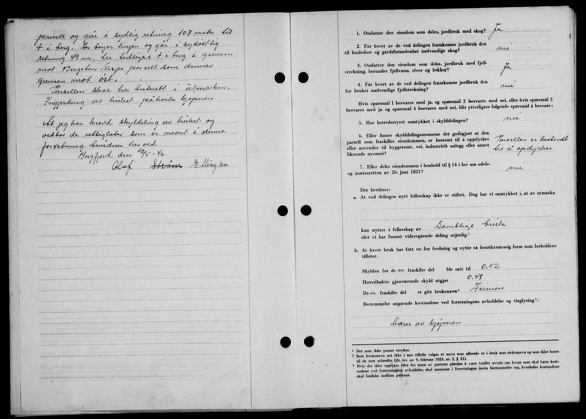Lofoten sorenskriveri, SAT/A-0017/1/2/2C/L0014a: Mortgage book no. 14a, 1946-1946, Diary no: : 589/1946