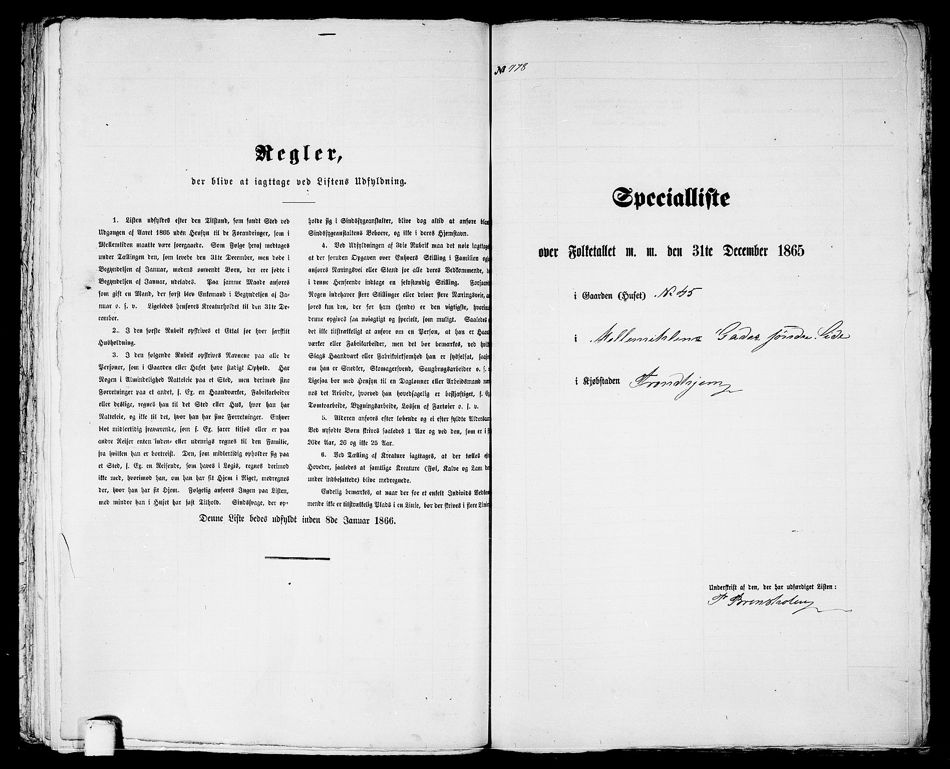 RA, 1865 census for Trondheim, 1865, p. 2035