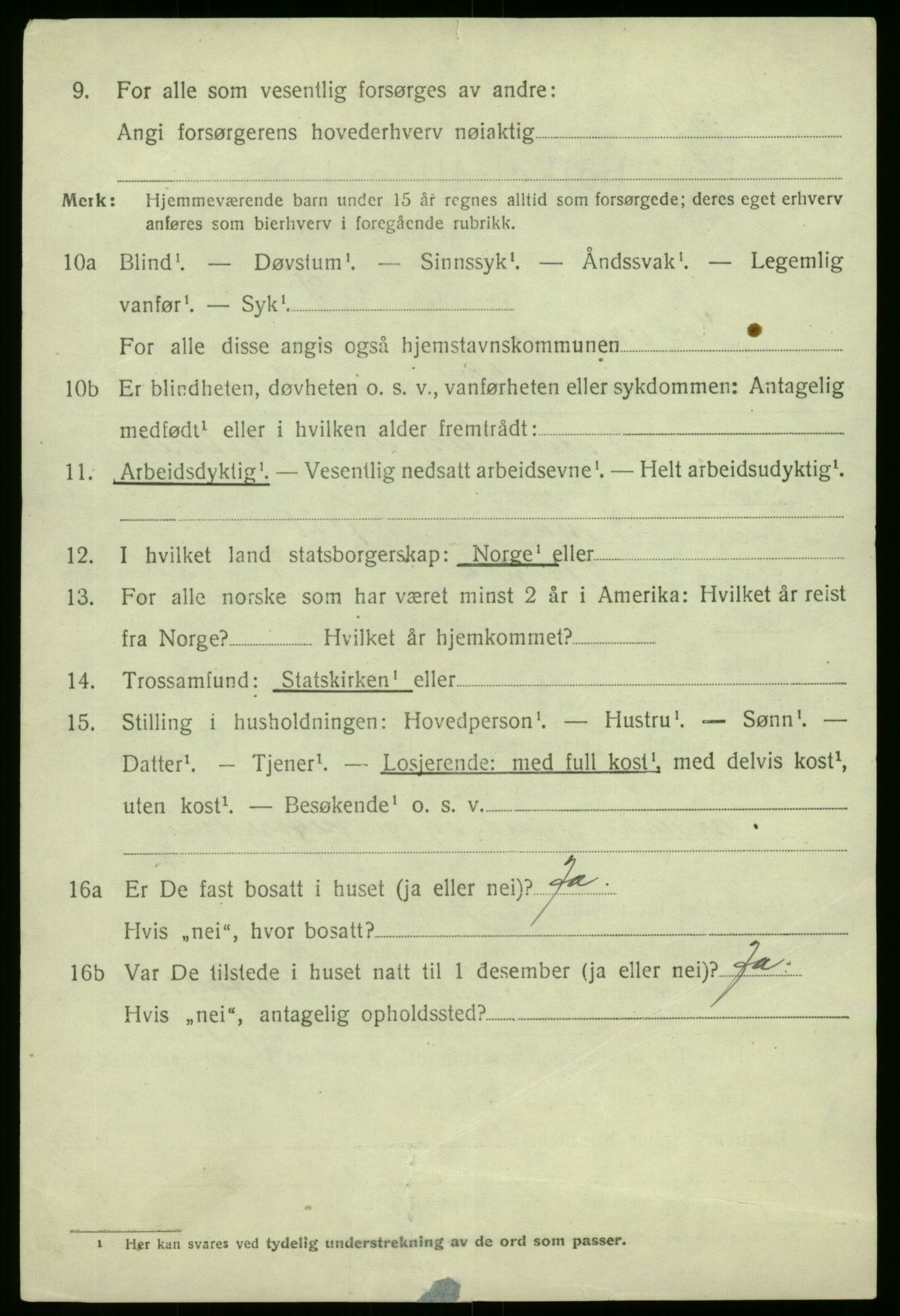 SAB, 1920 census for Sør-Vågsøy, 1920, p. 1039