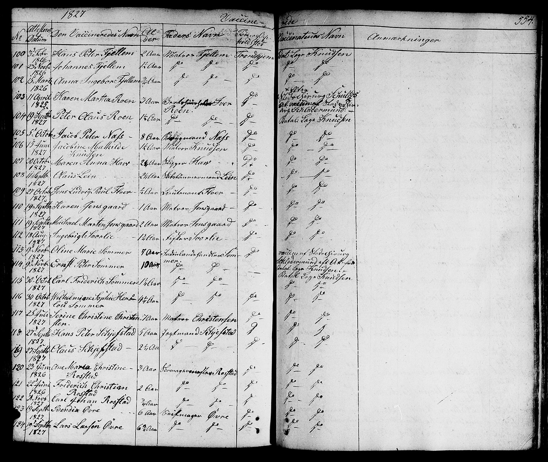 Ministerialprotokoller, klokkerbøker og fødselsregistre - Sør-Trøndelag, AV/SAT-A-1456/601/L0045: Parish register (official) no. 601A13, 1821-1831, p. 554