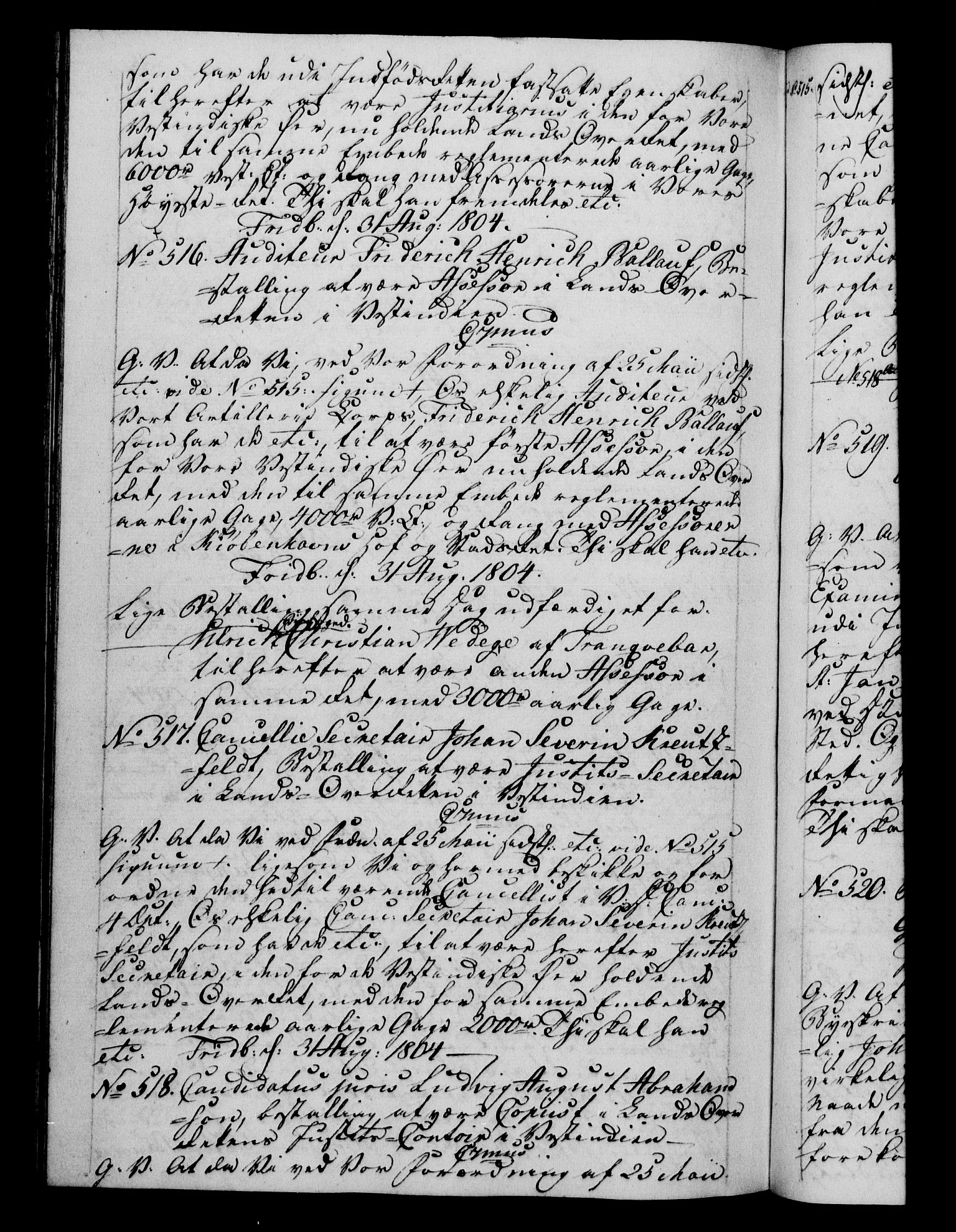 Danske Kanselli 1800-1814, AV/RA-EA-3024/H/Hf/Hfb/Hfba/L0002: Registranter, 1802-1804, p. 285b