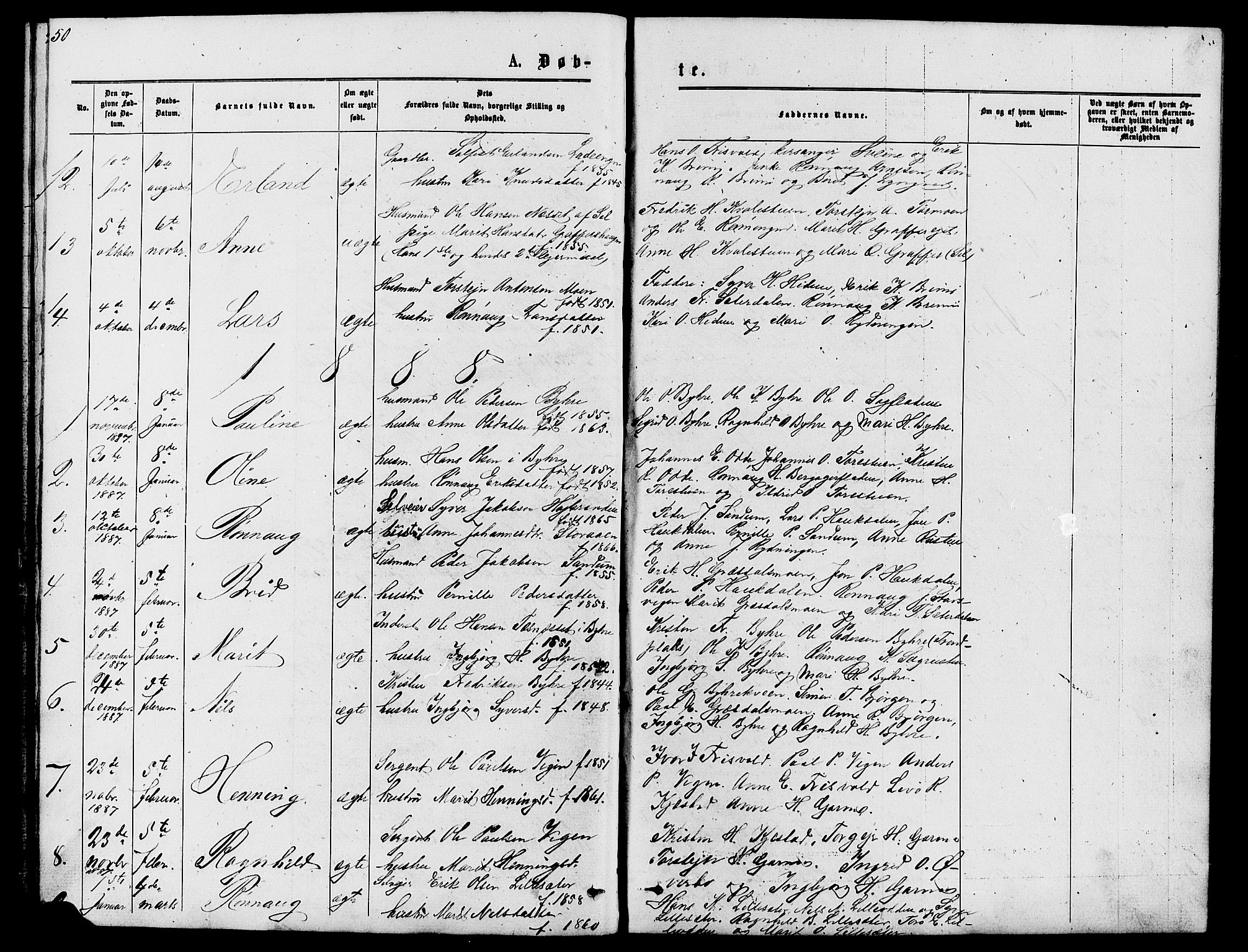 Lom prestekontor, SAH/PREST-070/L/L0005: Parish register (copy) no. 5, 1876-1901, p. 50-51